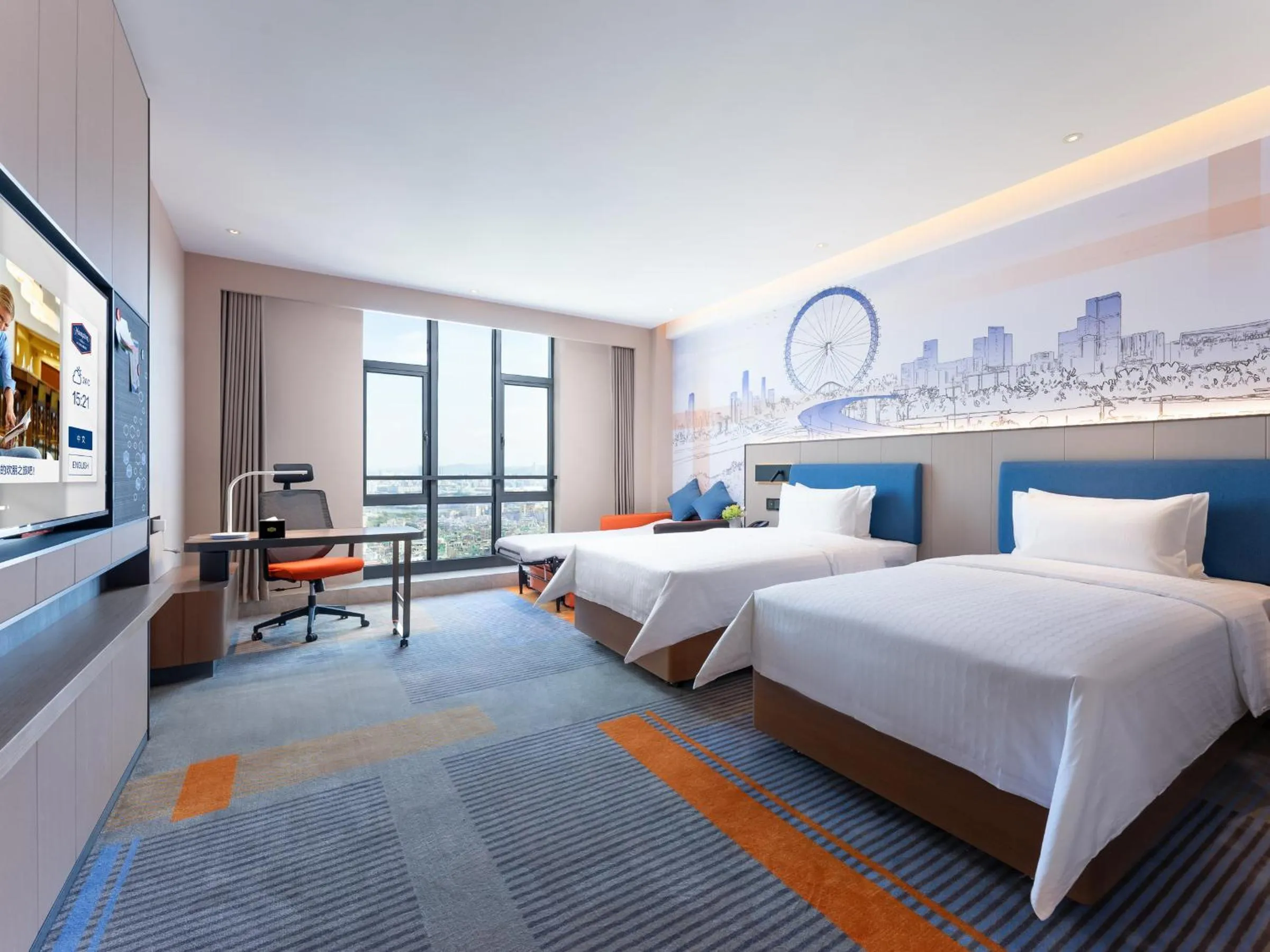 Bed in Hampton by Hilton Guangzhou Jinshazhou