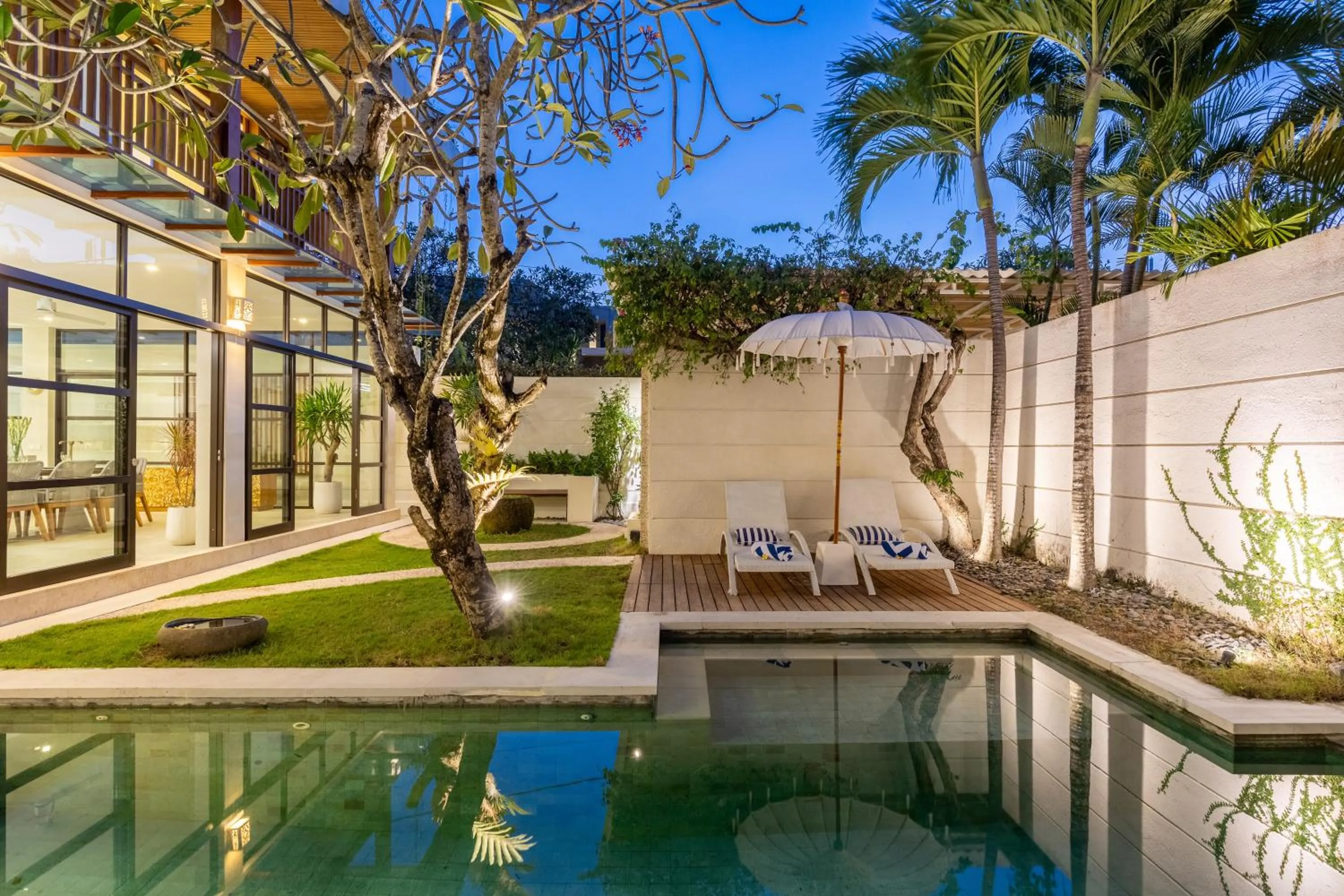 Pool view in Villa Lumut 3 Bedrooms Central Seminyak