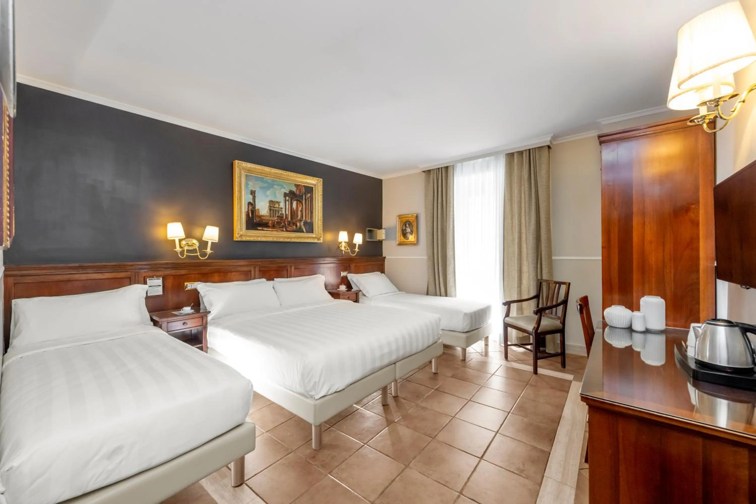 Bed in Hotel Des Artistes Roma