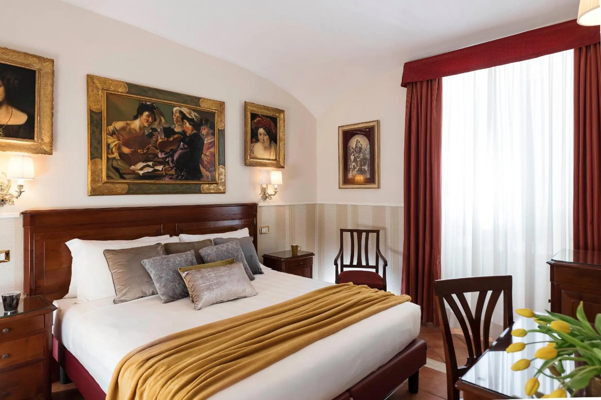 TV and multimedia, Bed in Hotel Des Artistes Roma