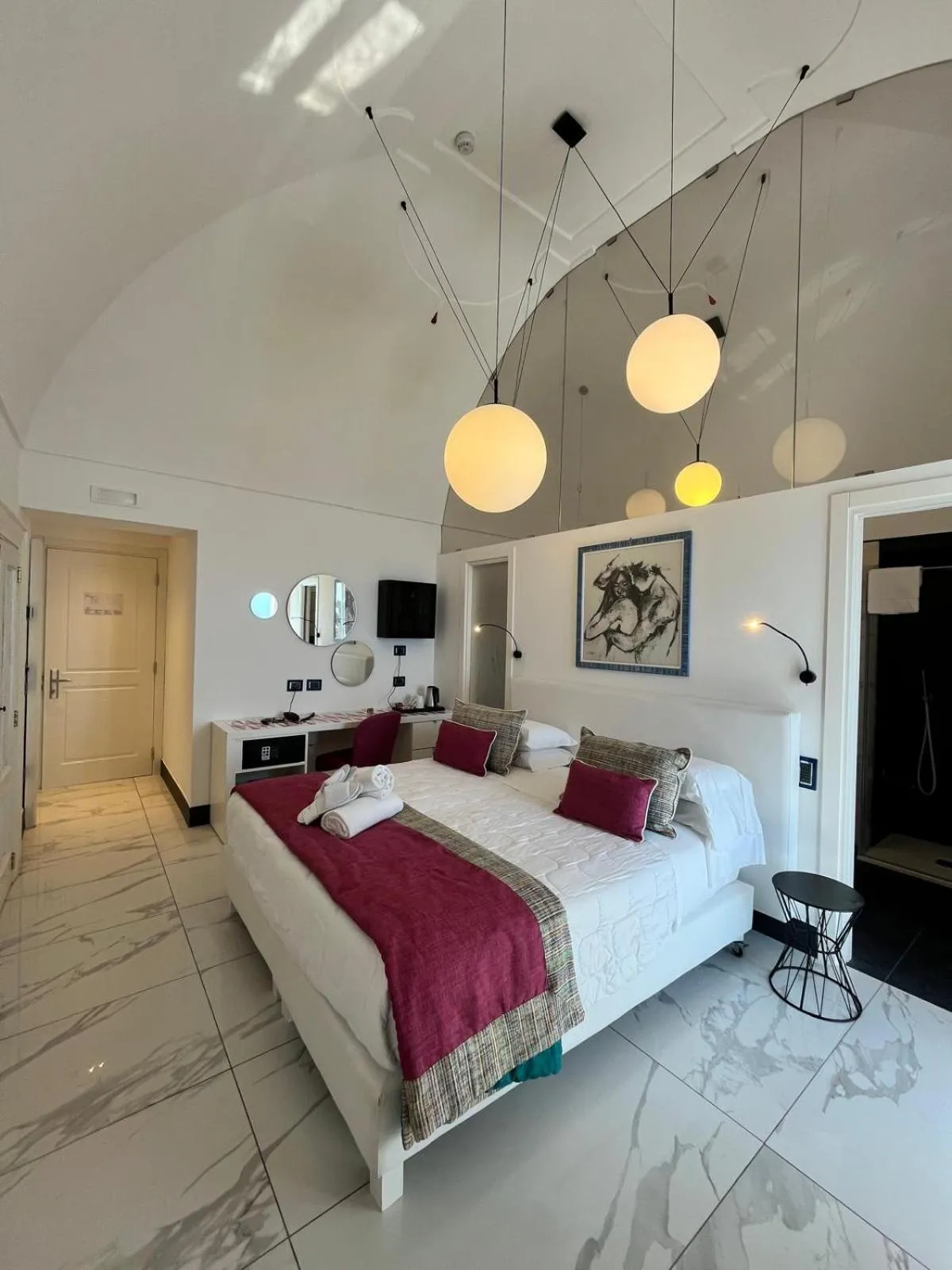 Bed in Positano Art Hotel Pasitea