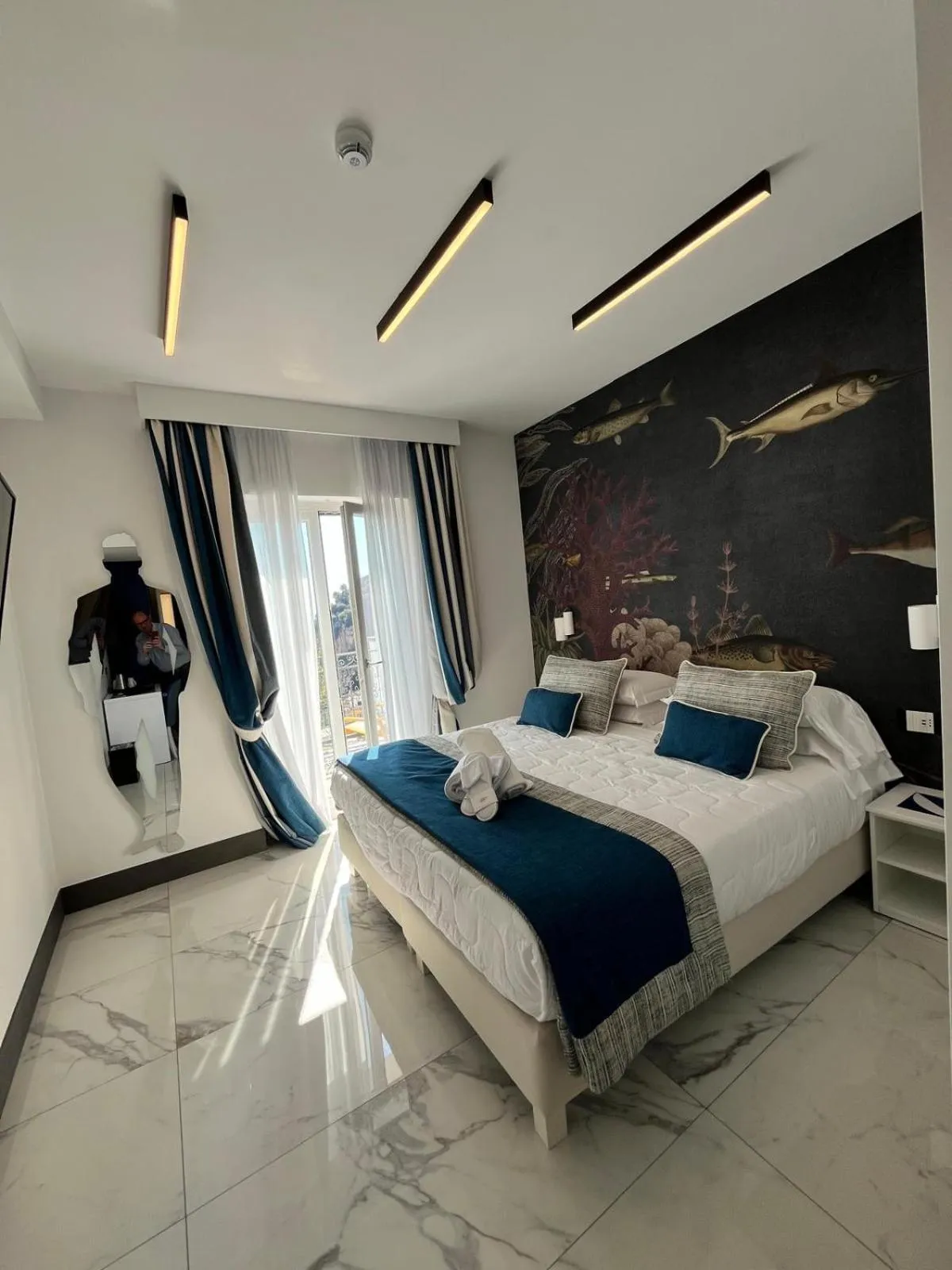 Bed in Positano Art Hotel Pasitea