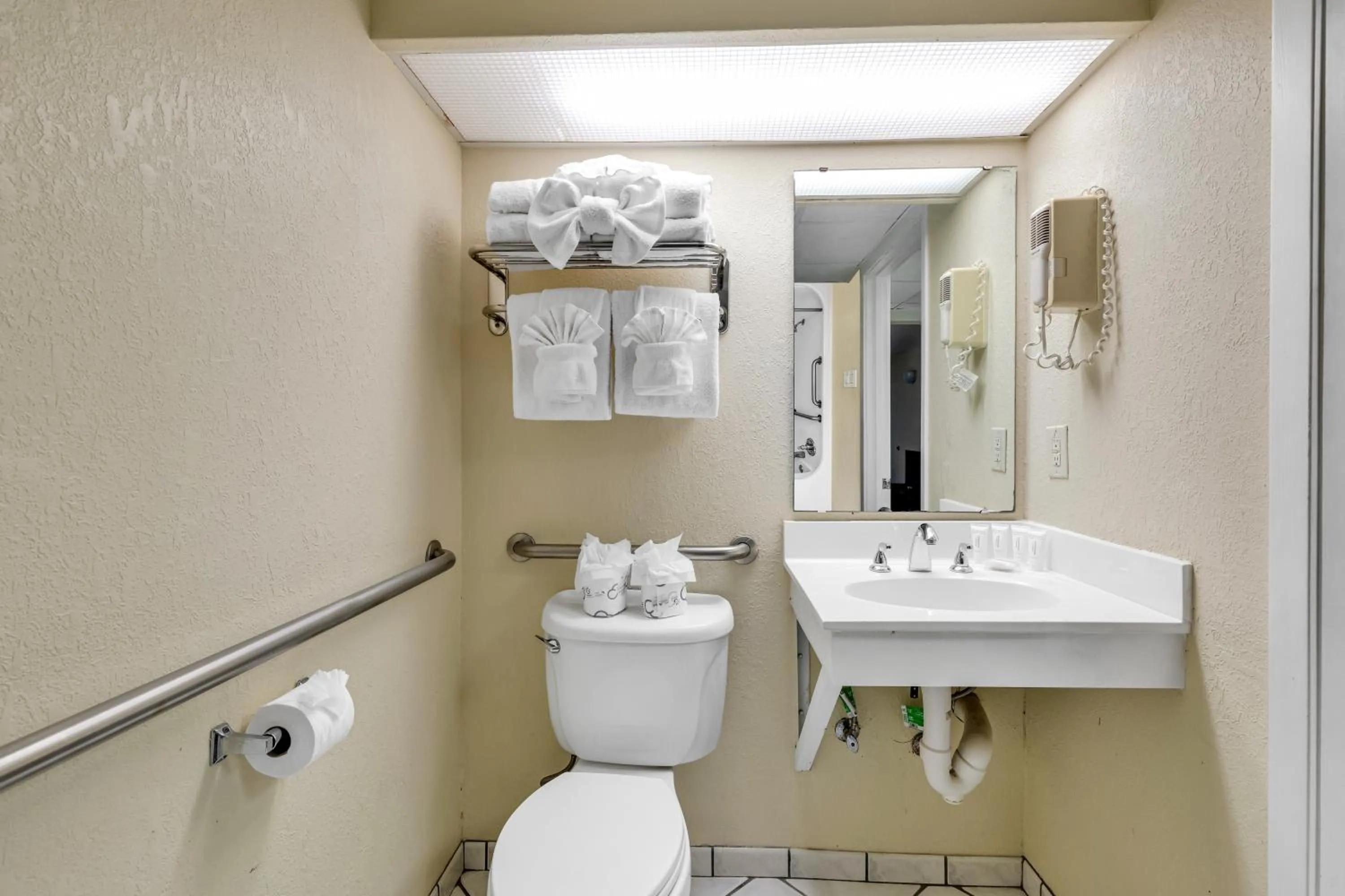 Bathroom in Oceanfront Boardwalk Condo w Private Balcony and Beach