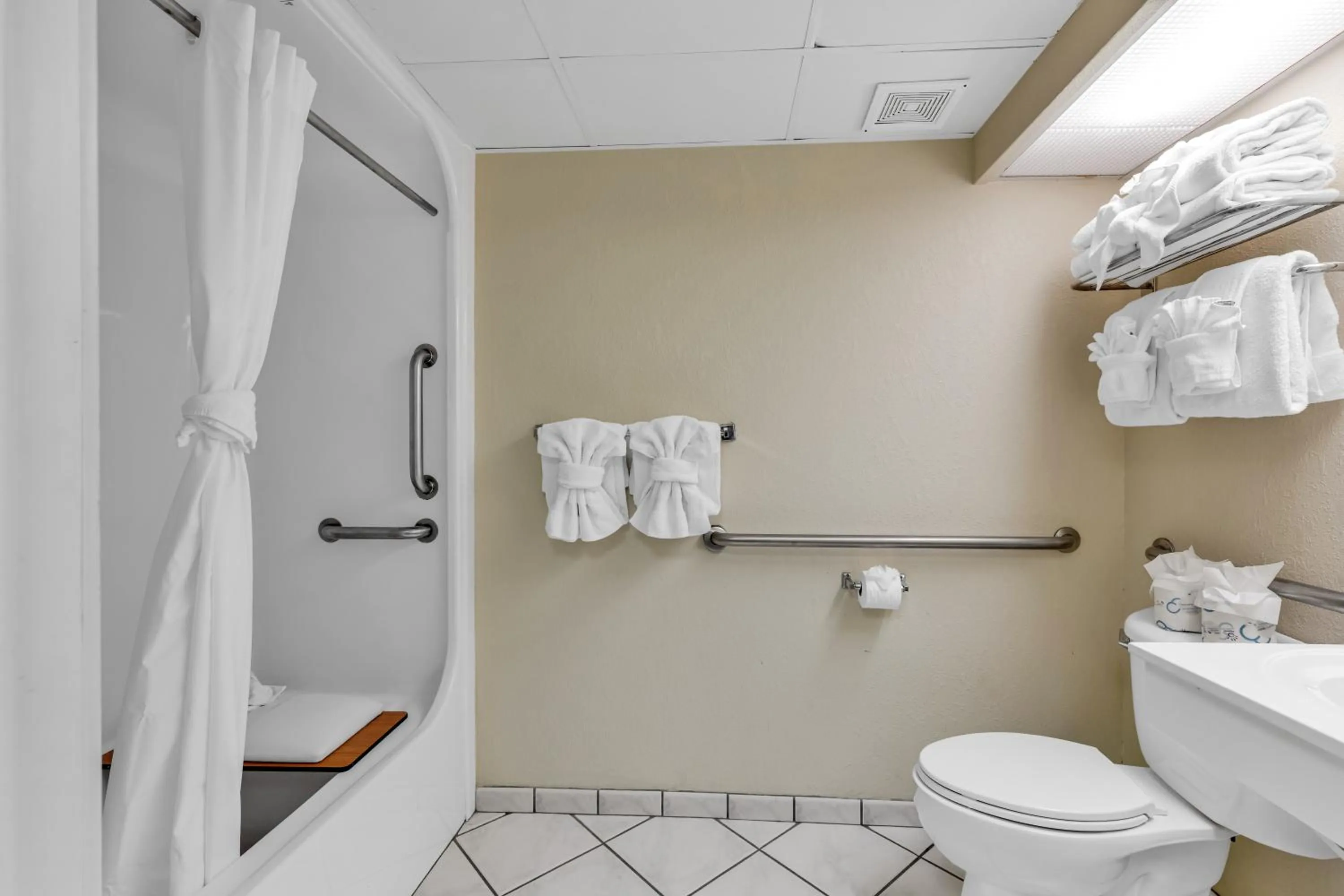 Bathroom in Oceanfront Boardwalk Condo w Private Balcony and Beach