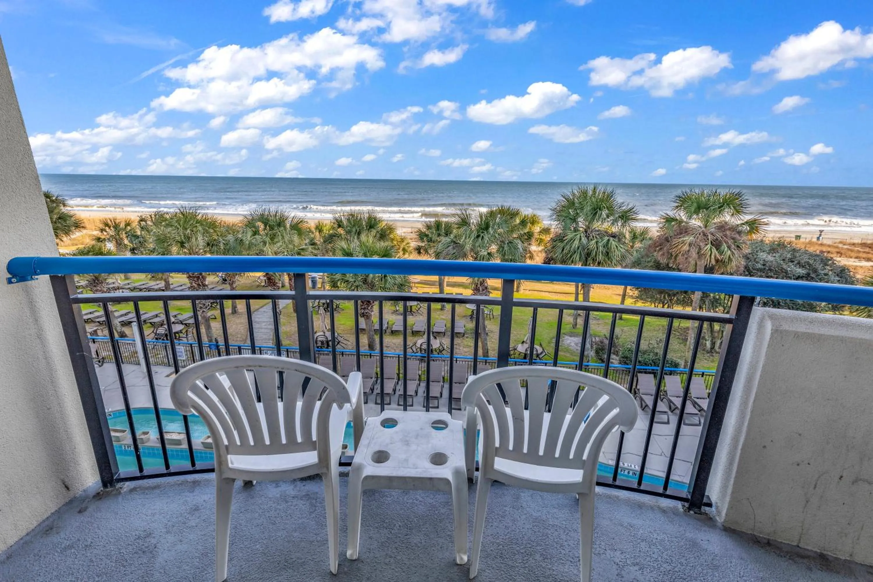 Balcony/Terrace in Oceanfront Boardwalk Condo w Private Balcony and Beach