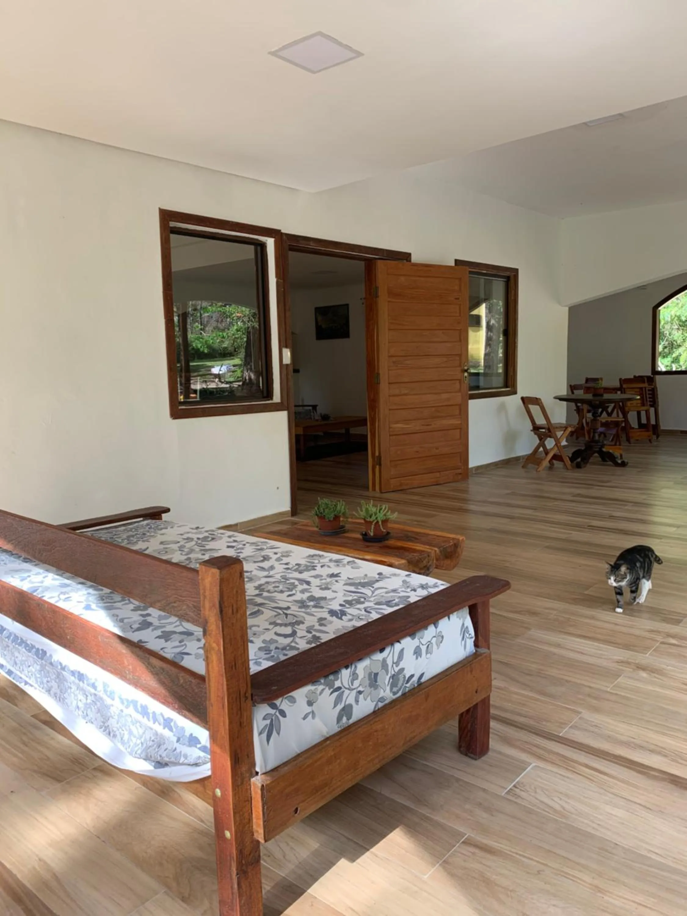 Balcony/Terrace, Bed in Pousada Canto das Cachoeiras