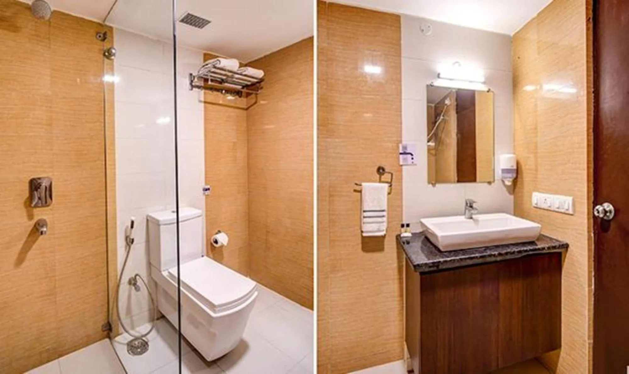 Bathroom, Bed in FabHotel Indeedcare Hotel & Resorts - Nr Kolkata Airport