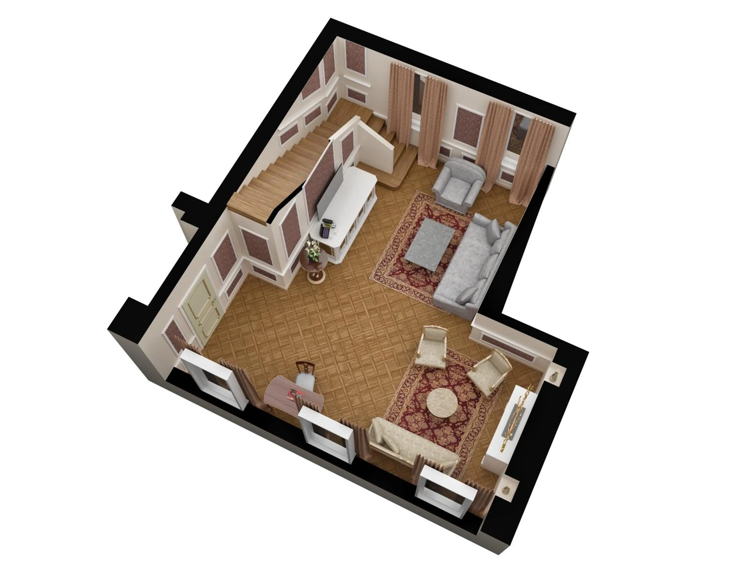 Floor plan, Bed in Baglioni Hotel Luna - The Leading Hotels of the World