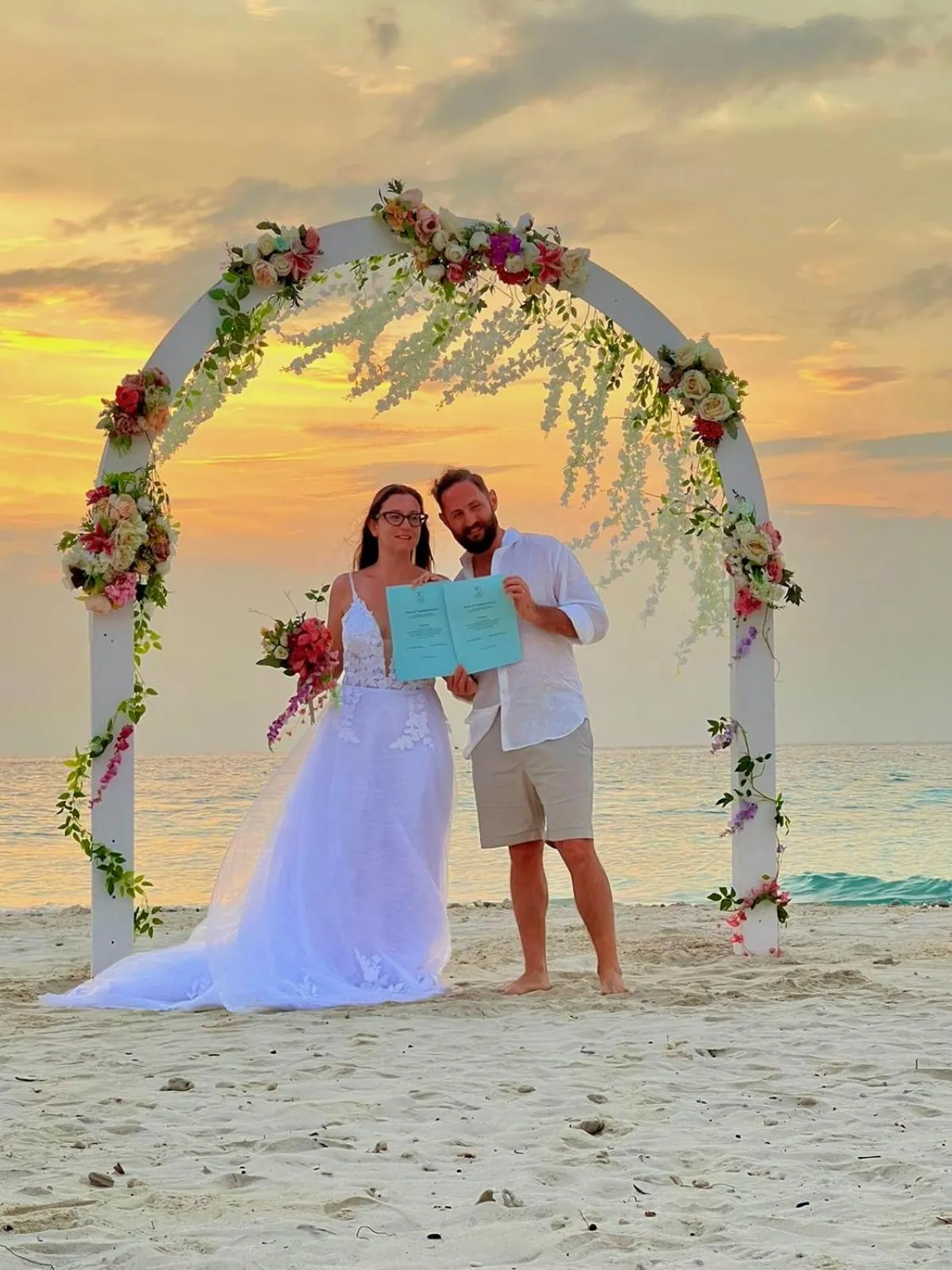 Sunset in VIVA Beach Maldives