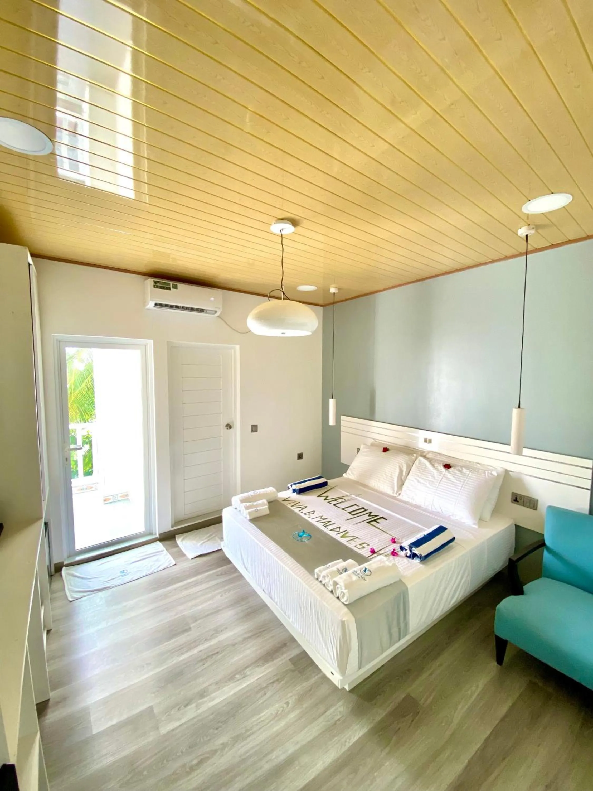 Bed in VIVA Beach Maldives