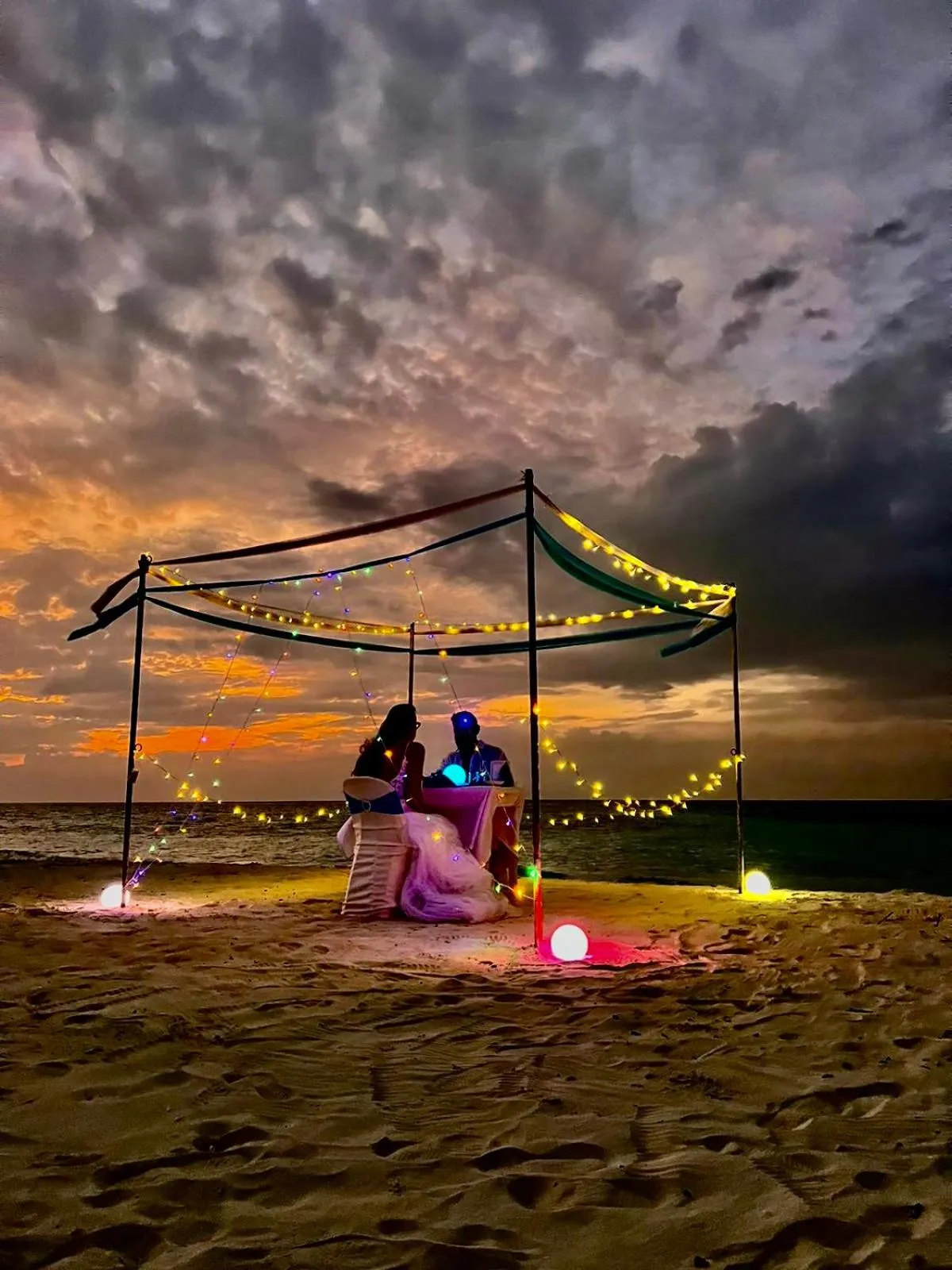 Sunset in VIVA Beach Maldives