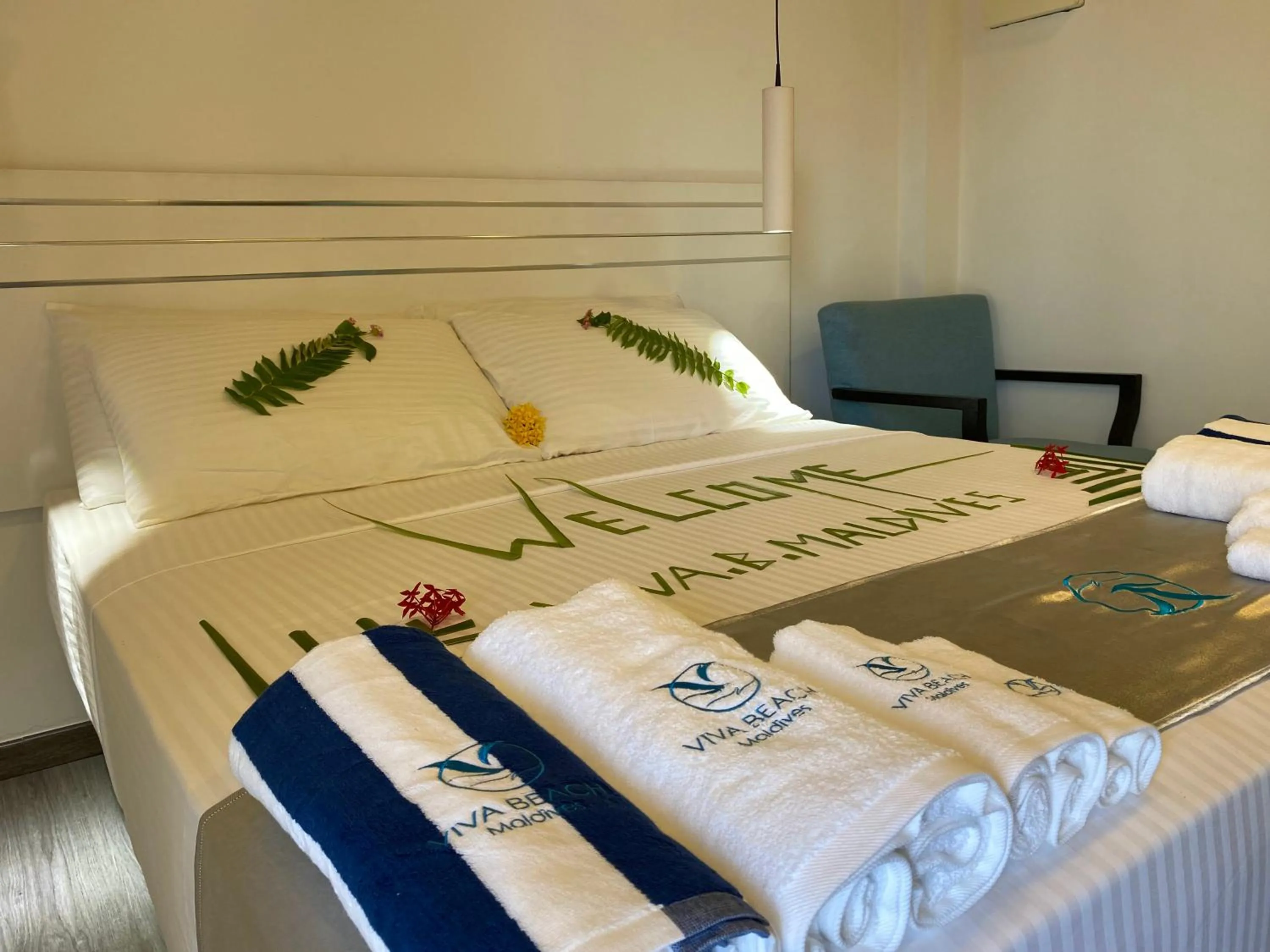 Bed in VIVA Beach Maldives