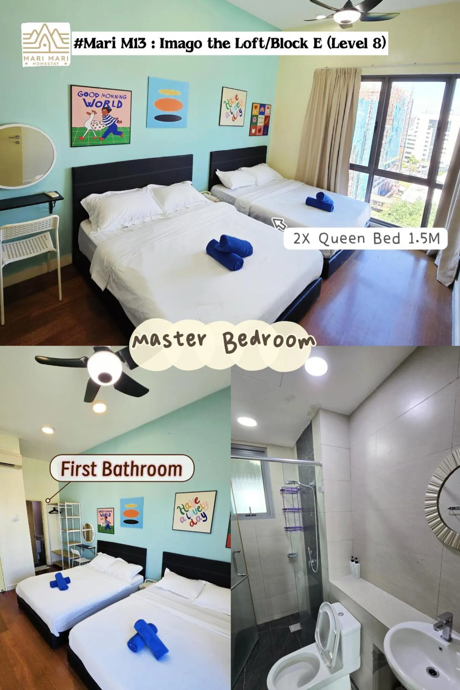 Bed in Mari Mari Homestay - IMAGO THE LOFT