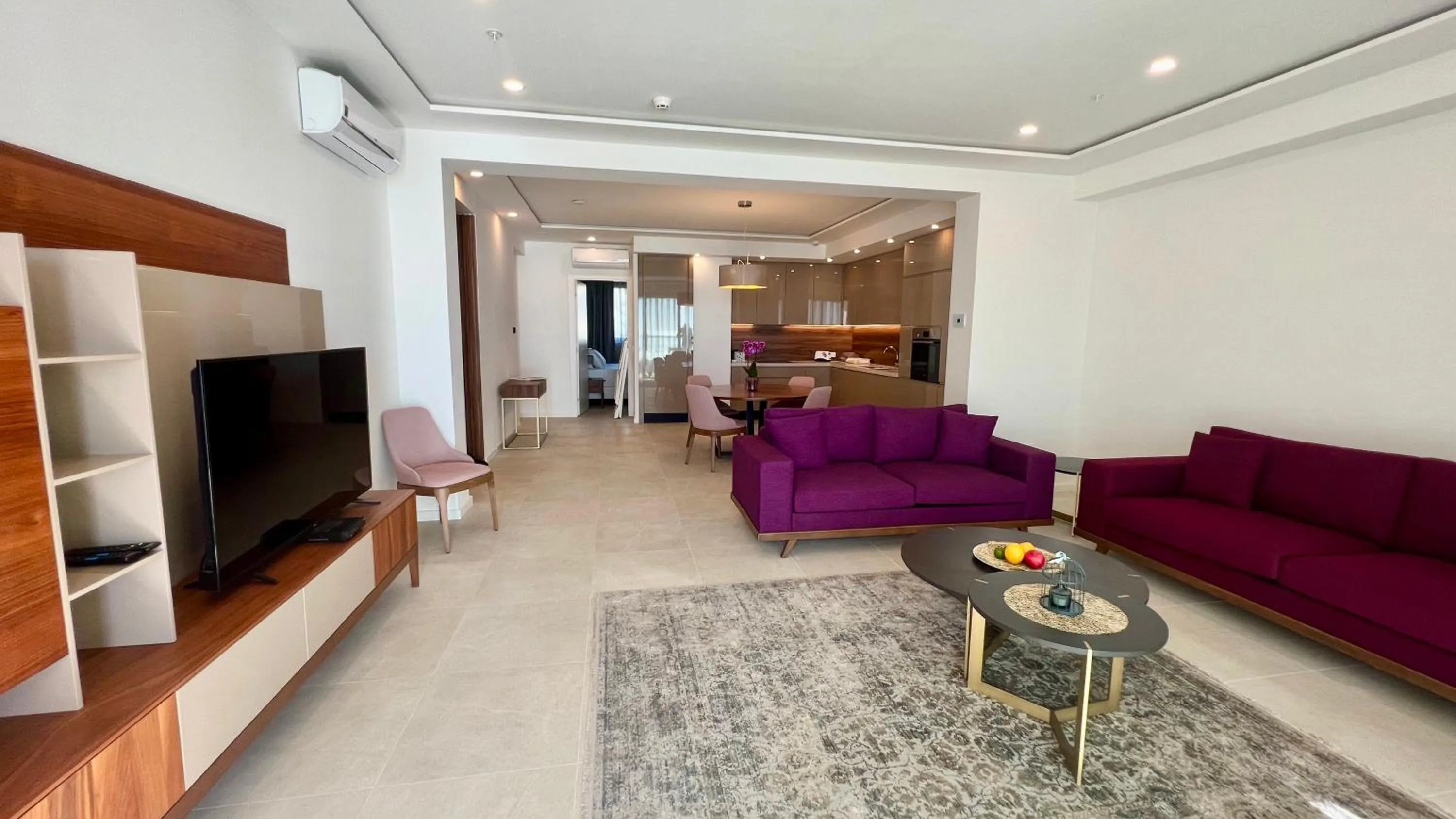 Living room in Sunraf Luxe Apartments