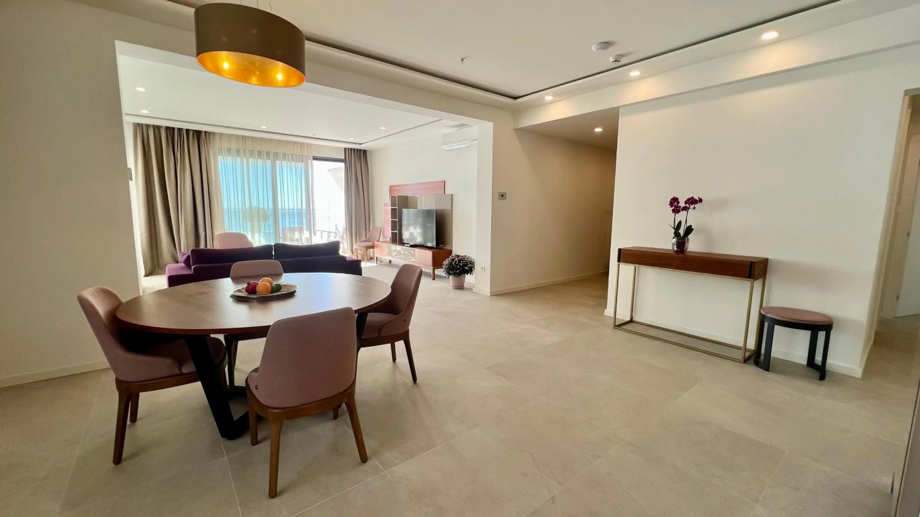 Living room in Sunraf Luxe Apartments