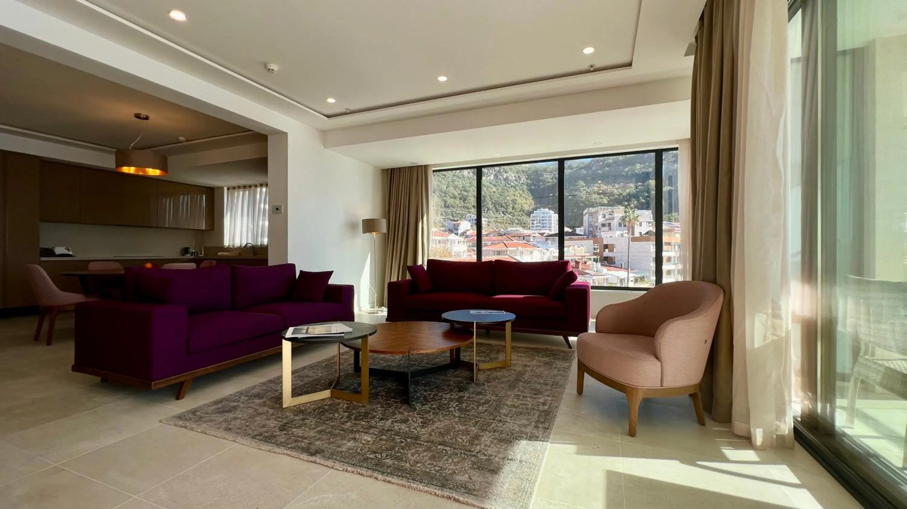 Living room in Sunraf Luxe Apartments
