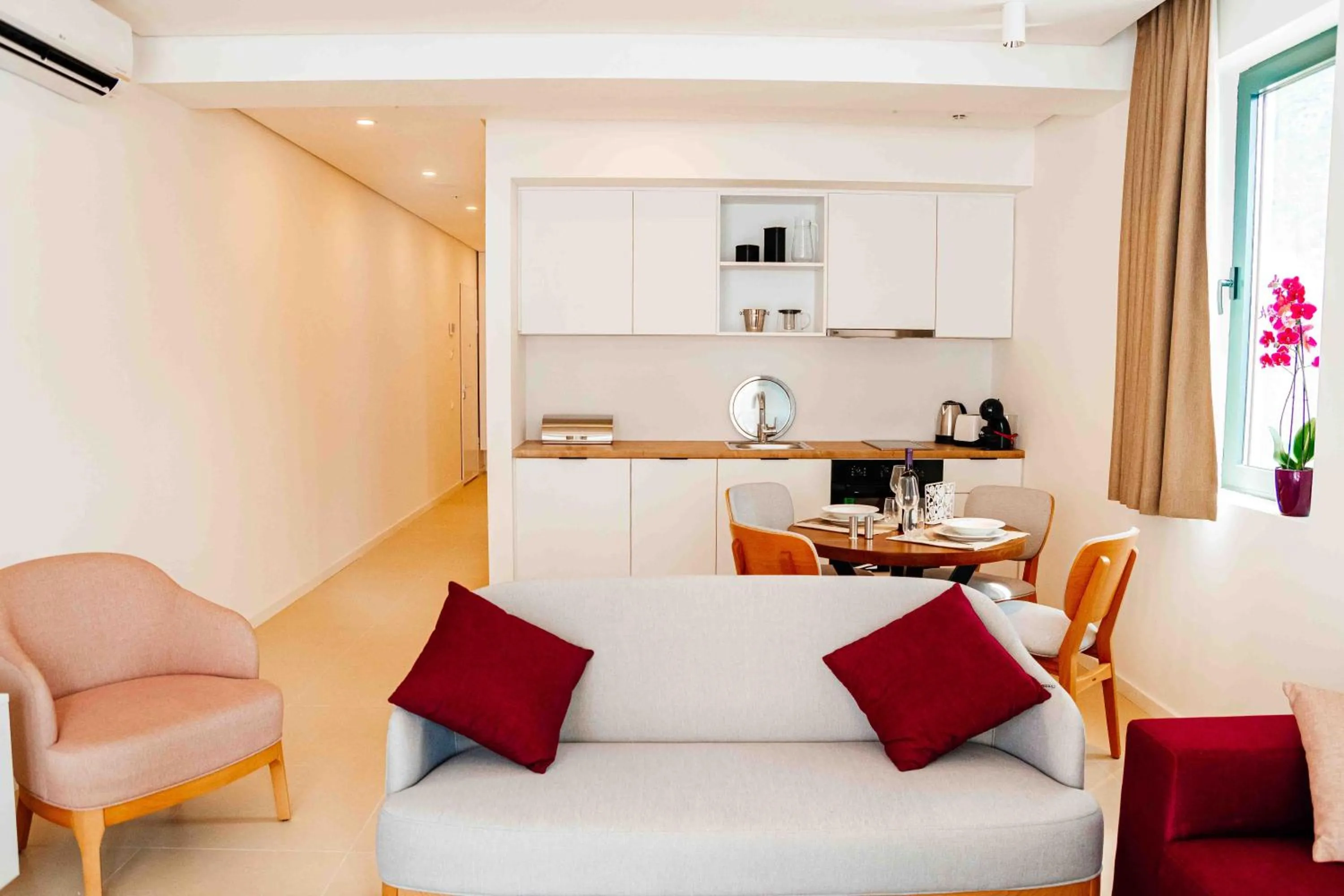 Living room in Sunraf Luxe Apartments