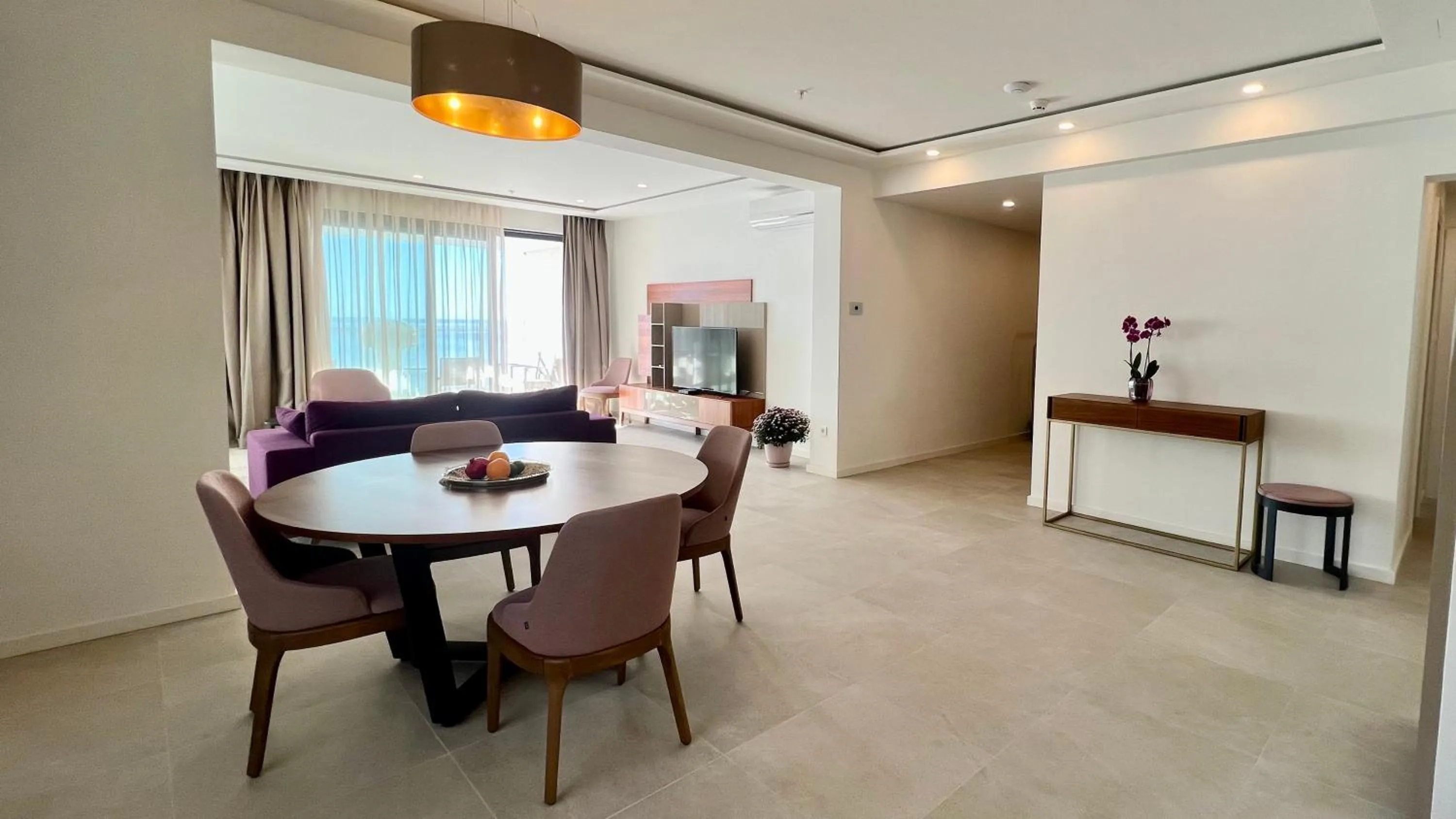 Living room in Sunraf Luxe Apartments