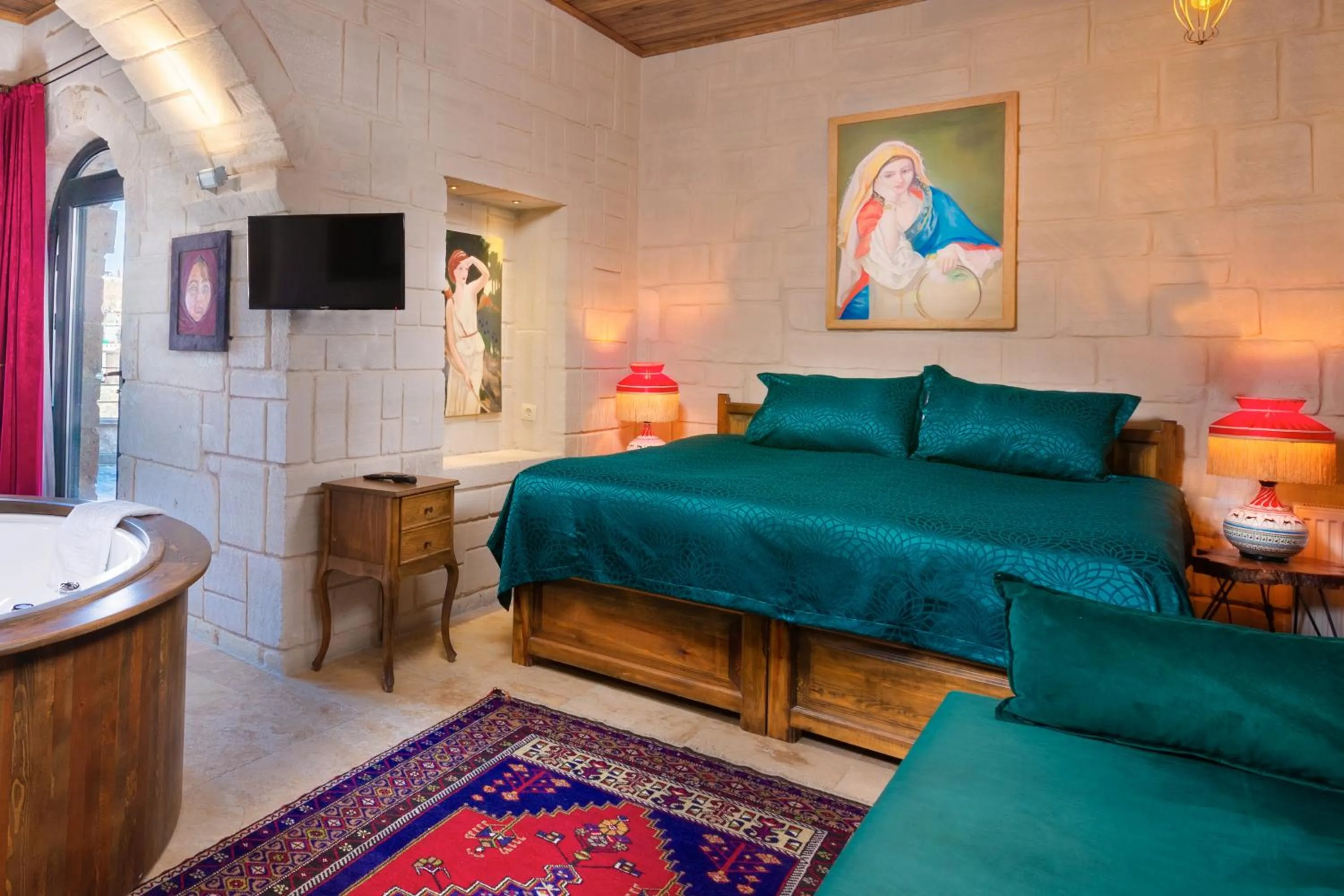 Bedroom in Megaron Cave Hotel Cappadocia