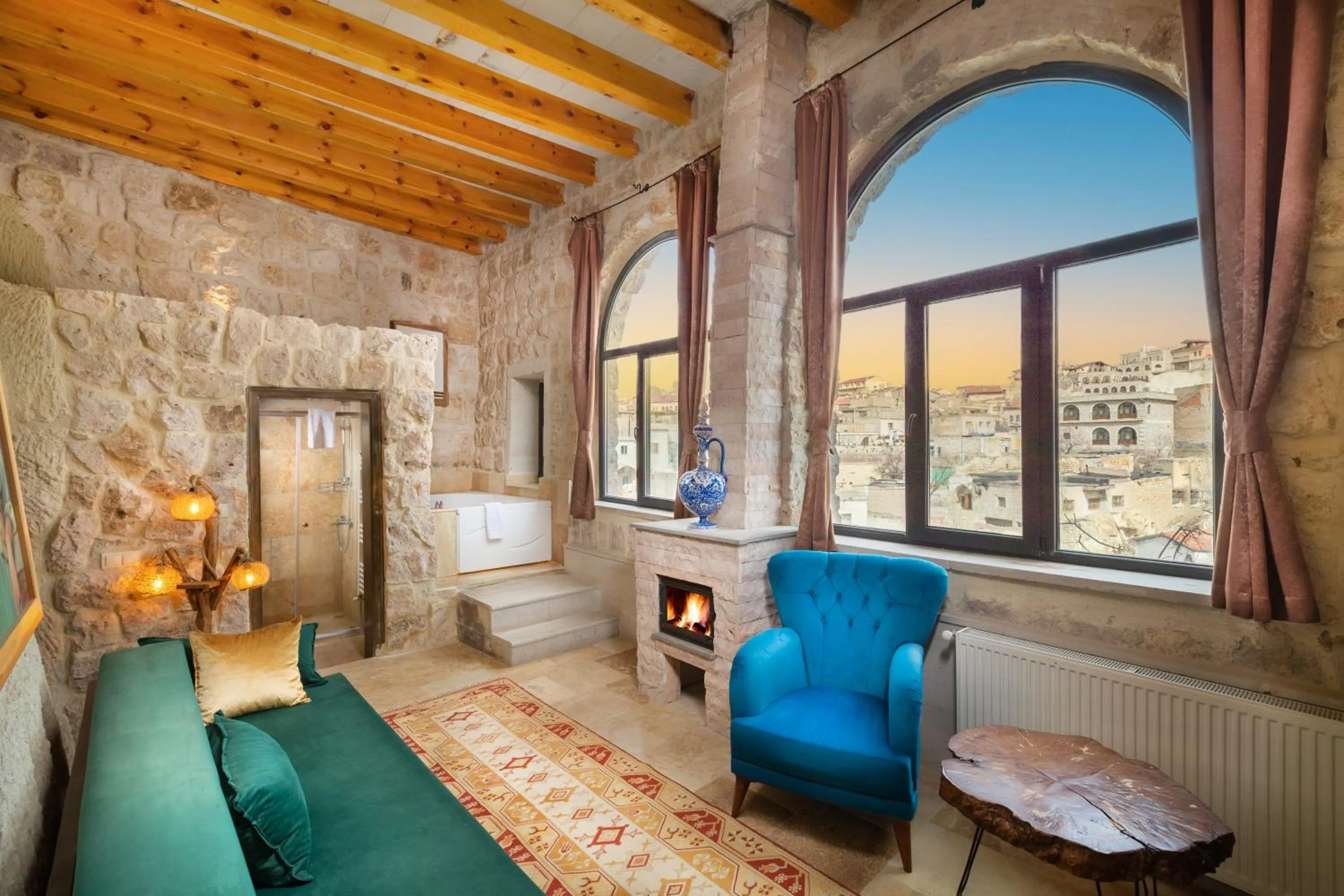 Living room in Megaron Cave Hotel Cappadocia