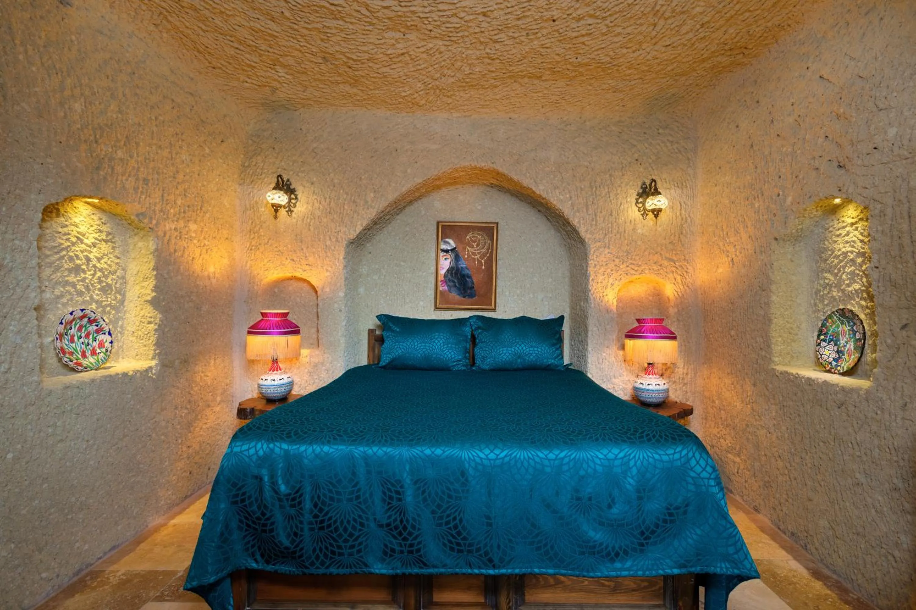 Bedroom, Bed in Megaron Cave Hotel Cappadocia