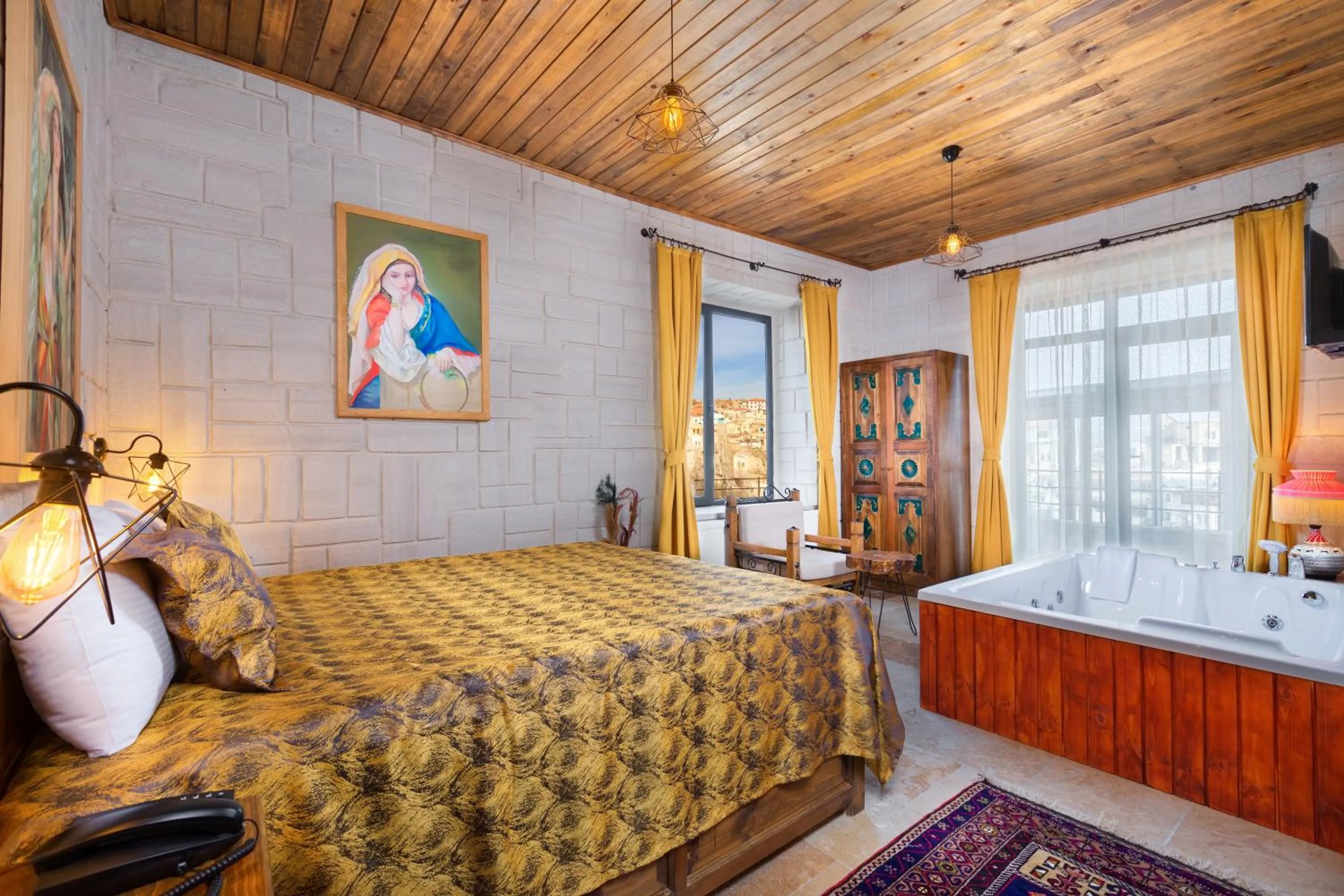 Bedroom, Bed in Megaron Cave Hotel Cappadocia