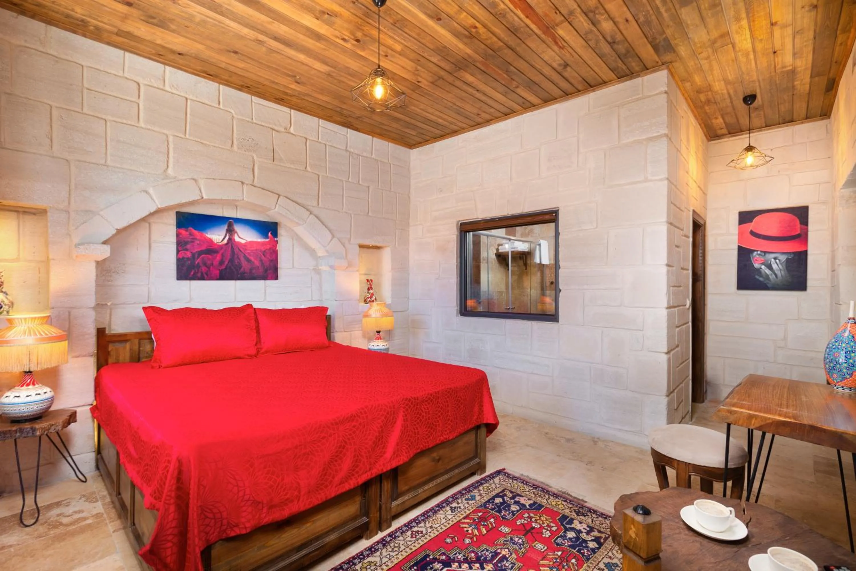 Bedroom, Bed in Megaron Cave Hotel Cappadocia