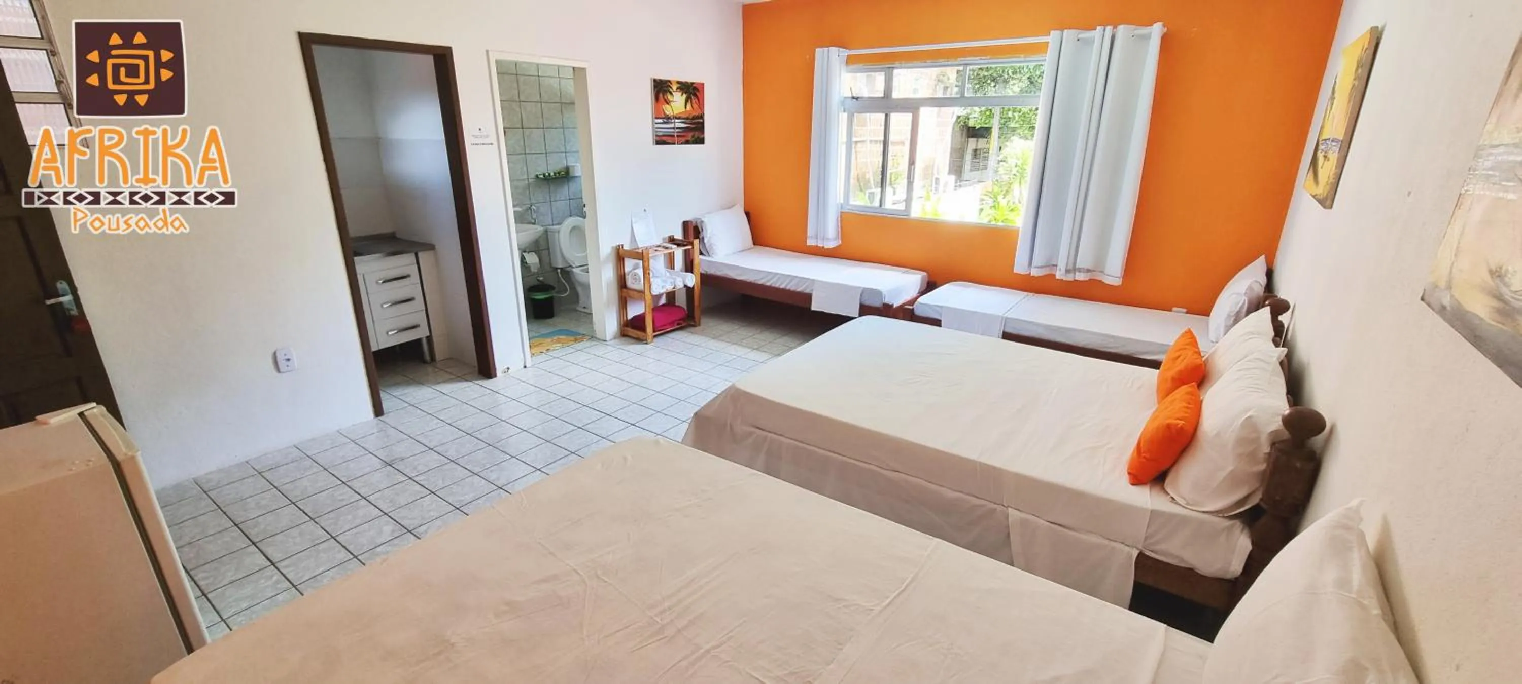 View (from property/room), Bed in Pousada Afrika