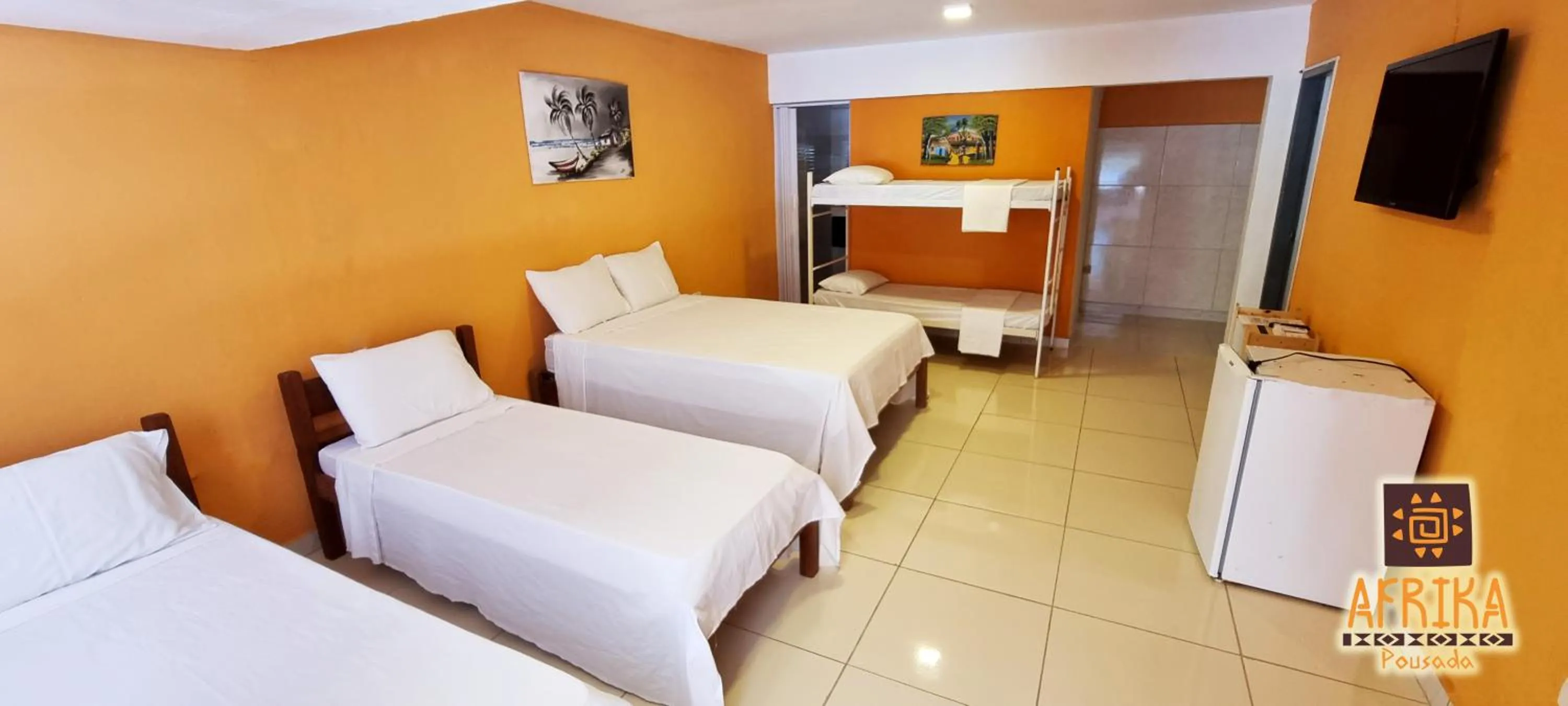 View (from property/room), Bed in Pousada Afrika