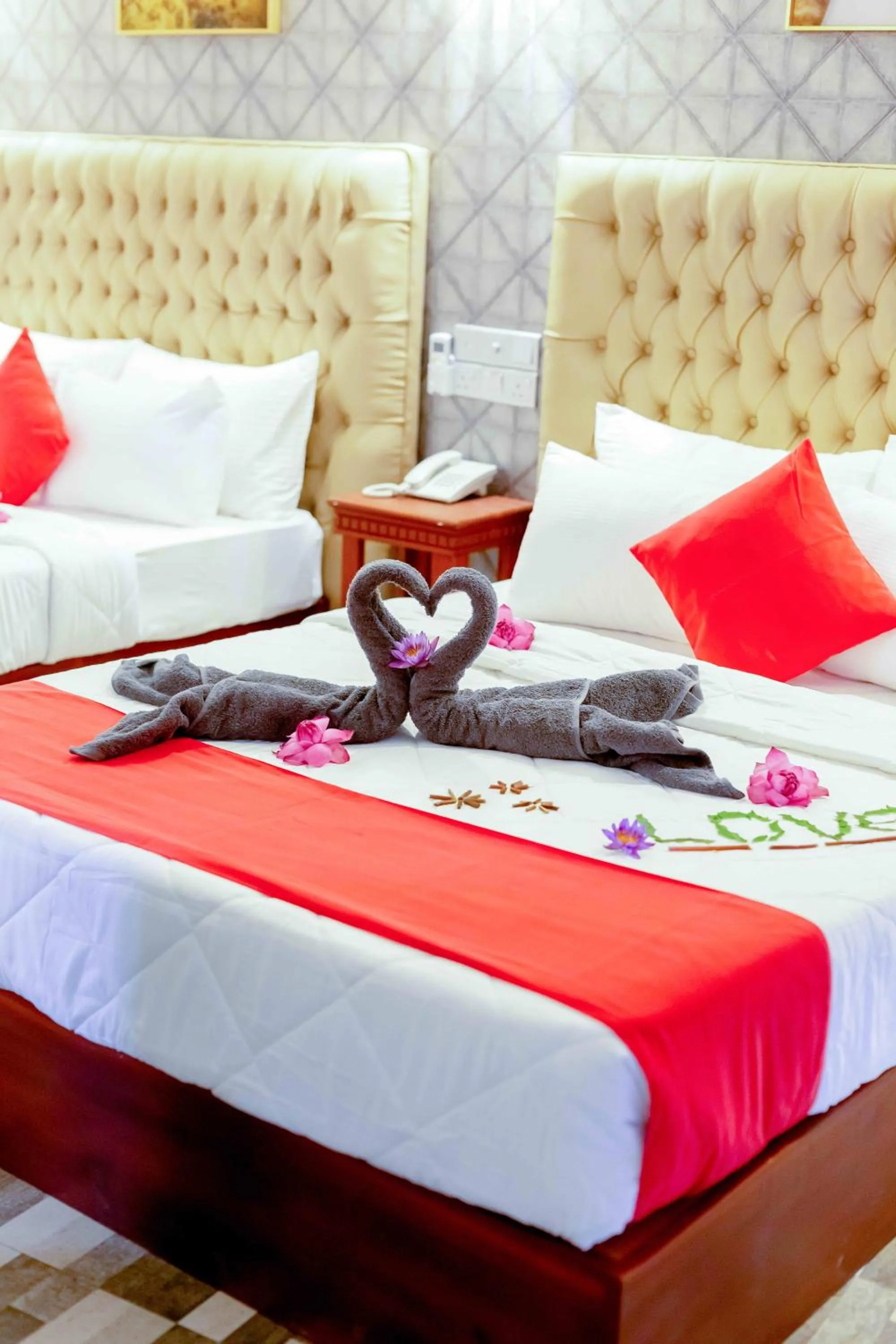 Bedroom, Bed in Polhena Grand Resort & Banquet