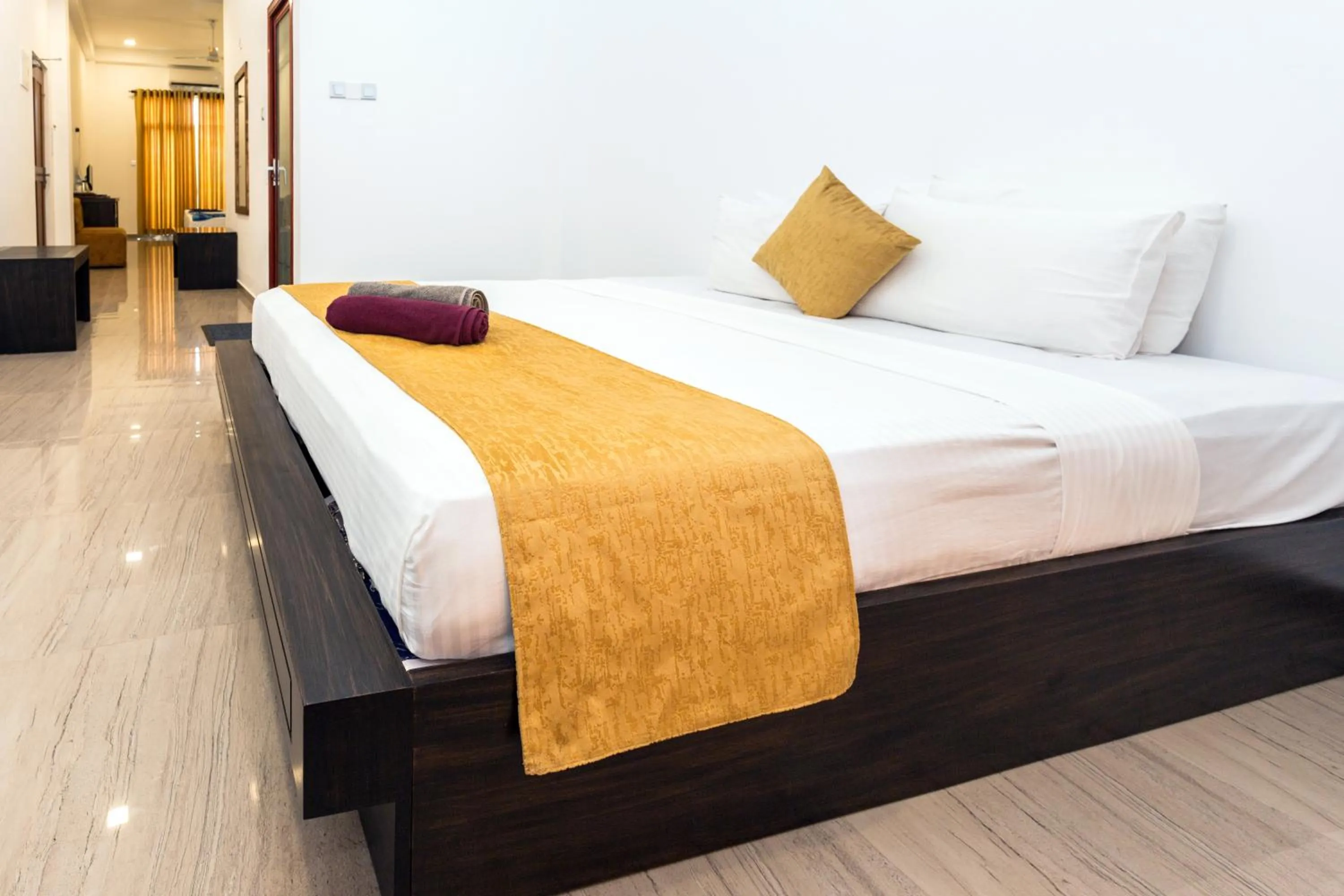 Bedroom, Bed in Polhena Grand Resort & Banquet