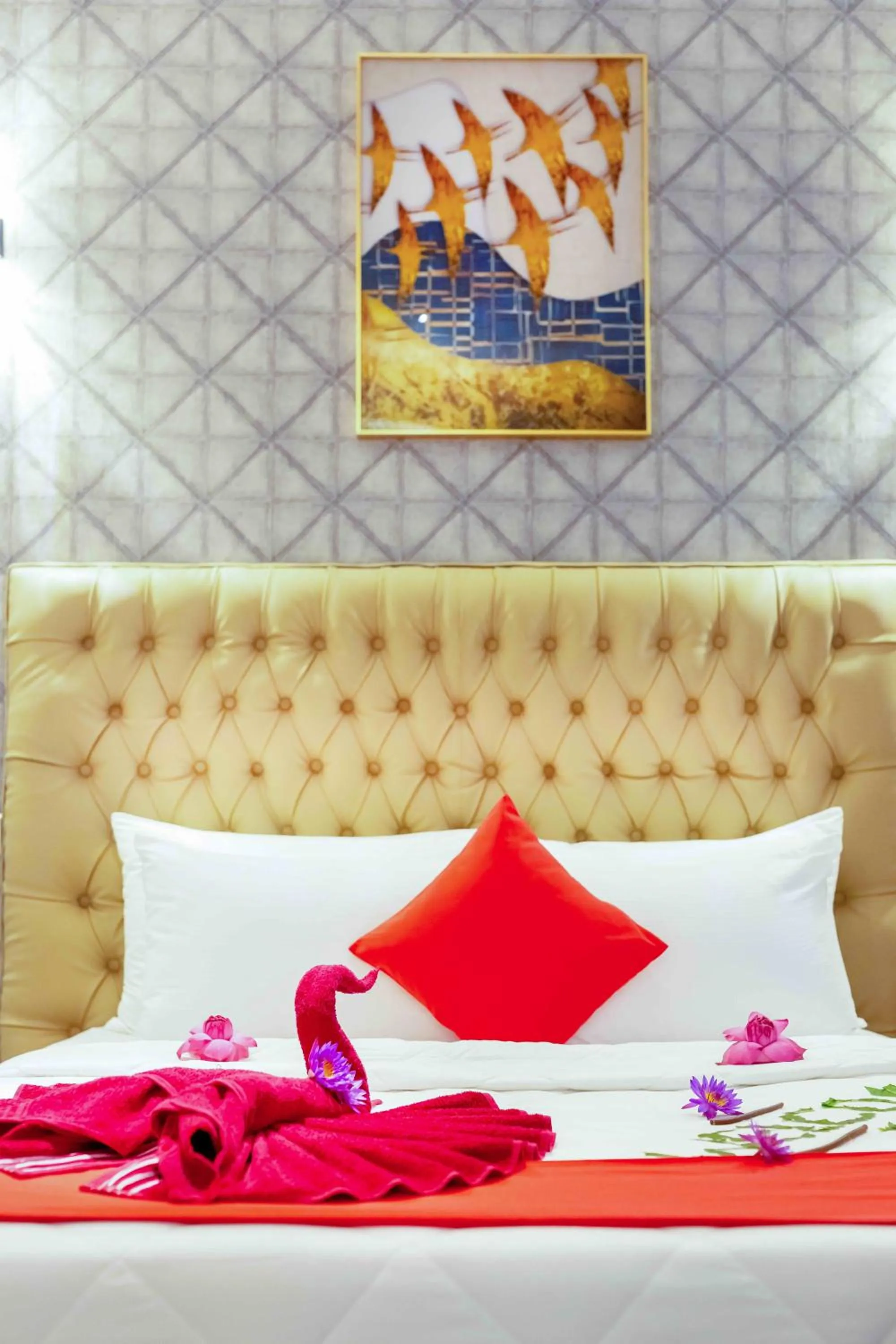 Bedroom, Bed in Polhena Grand Resort & Banquet