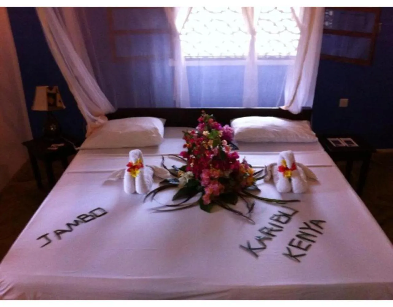 Bed in Watamu Eco Villas