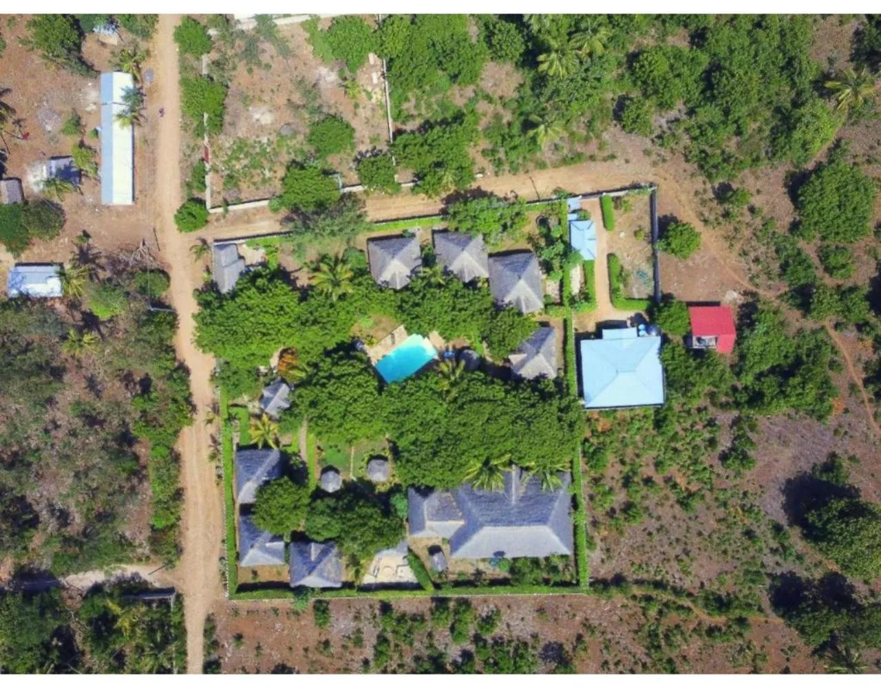 Bird's eye view in Watamu Eco Villas
