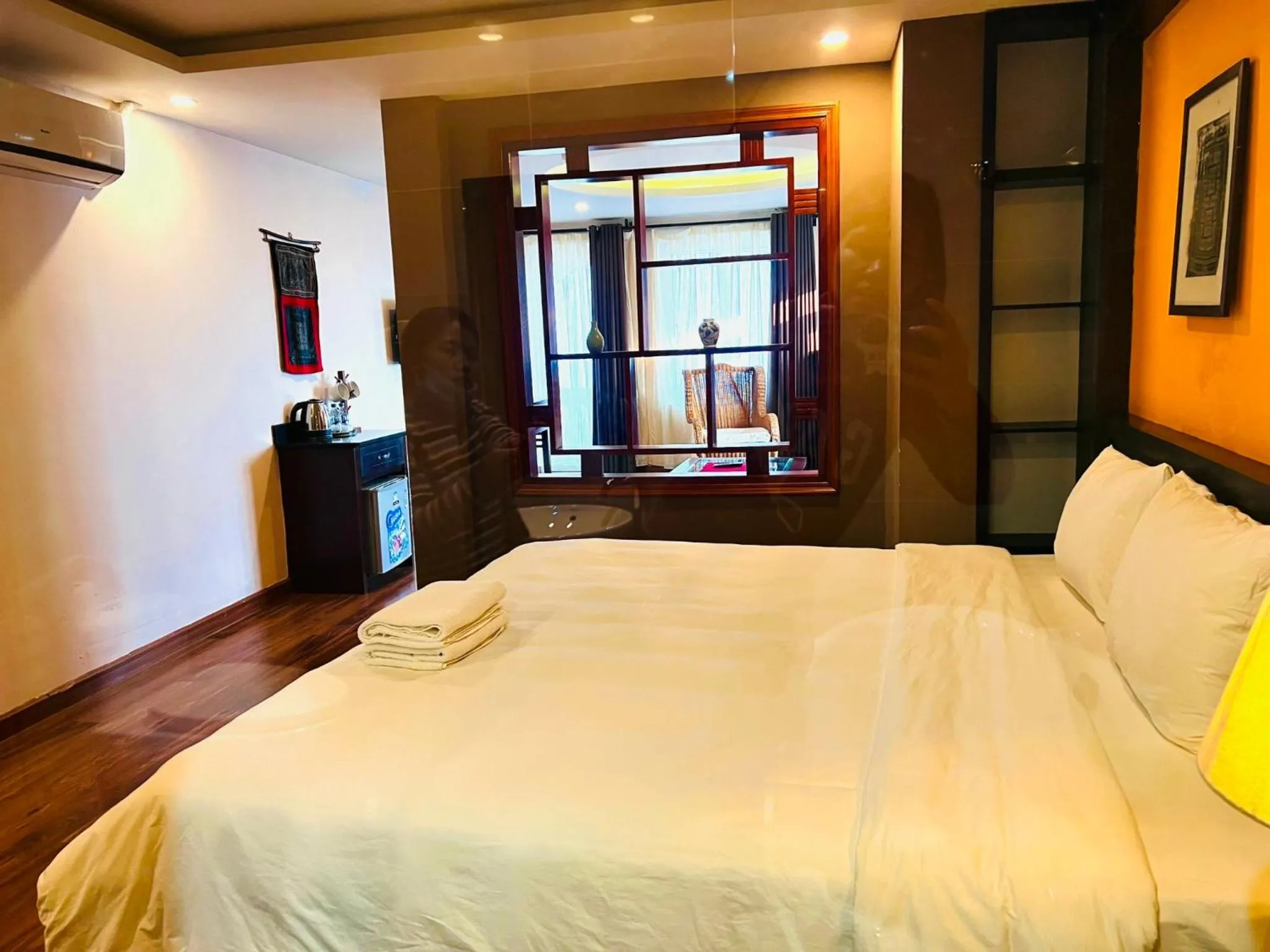 Bed in Cat Cat View Hotel