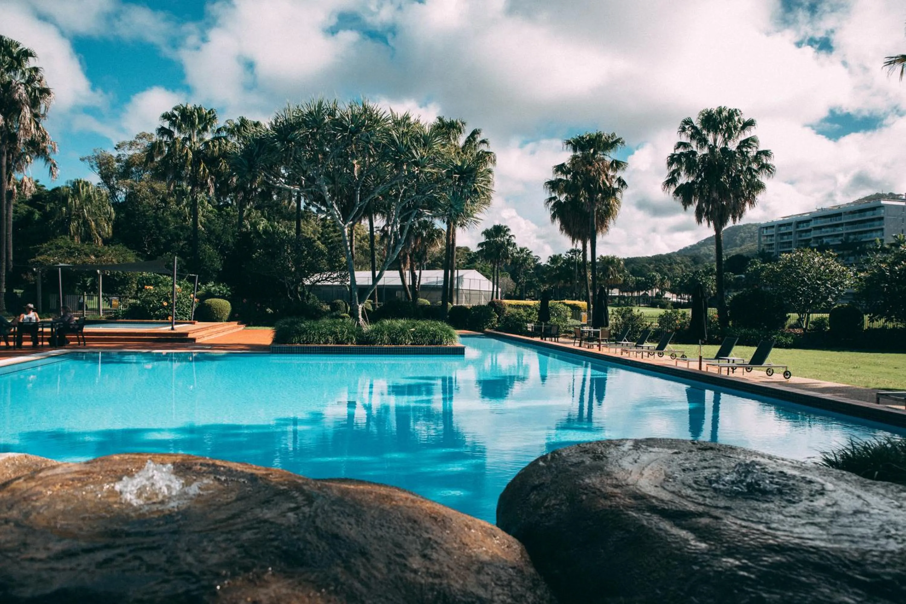 Pool view in Charlesworth Bay Beach Resort