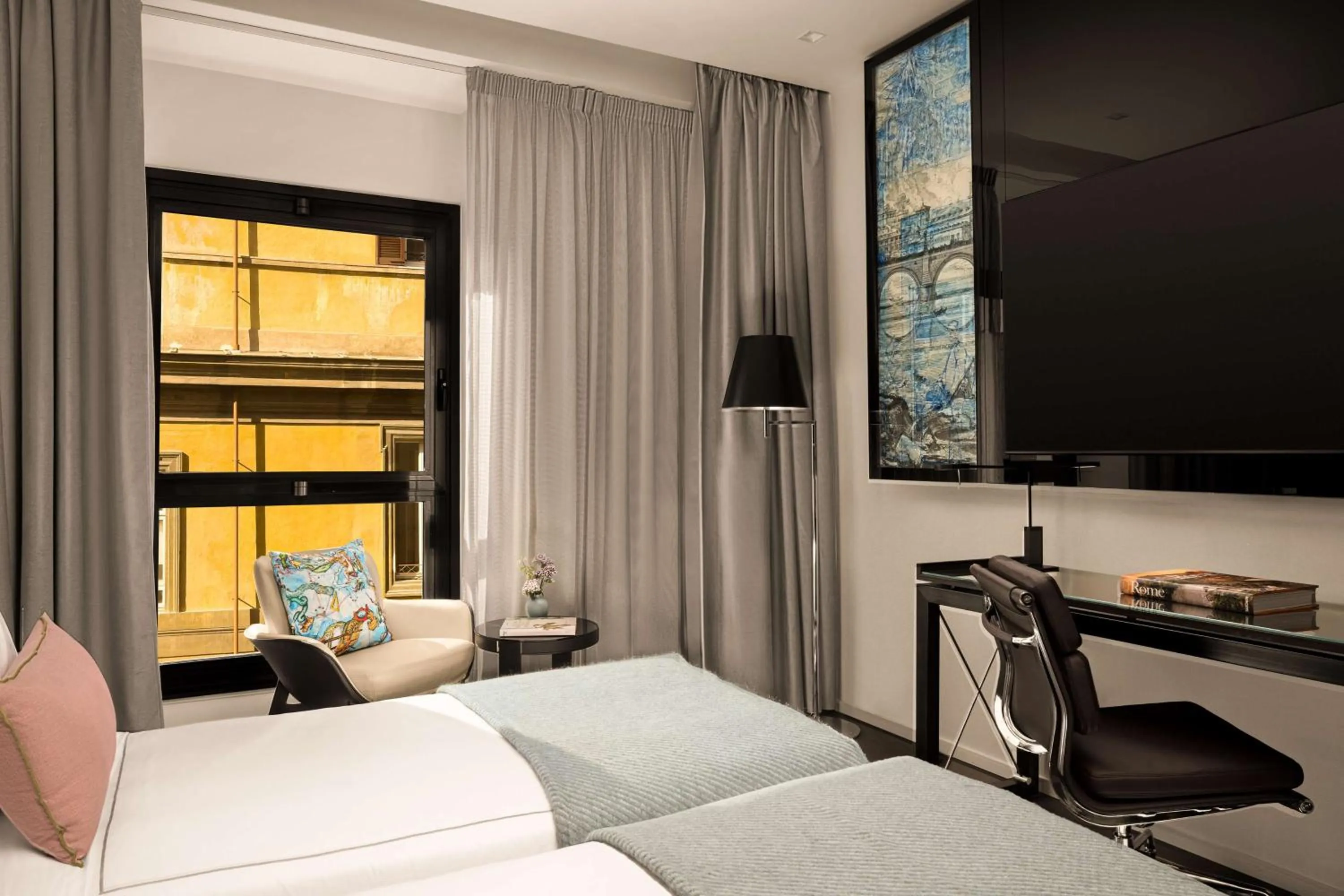 Bedroom, Bed in art'otel Rome Piazza Sallustio, Powered by Radisson Hotels