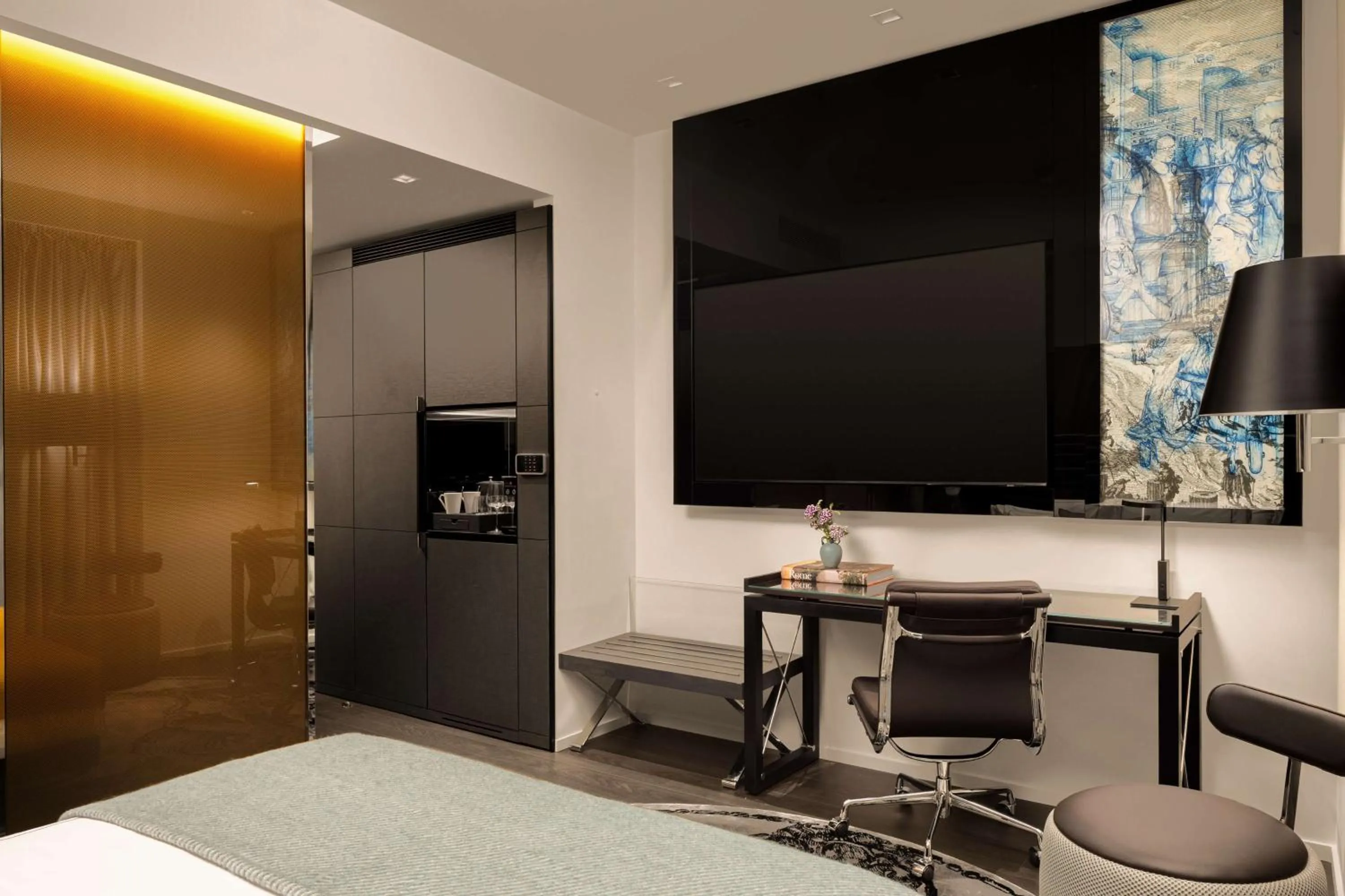 Bedroom, Bed in art'otel Rome Piazza Sallustio, Powered by Radisson Hotels