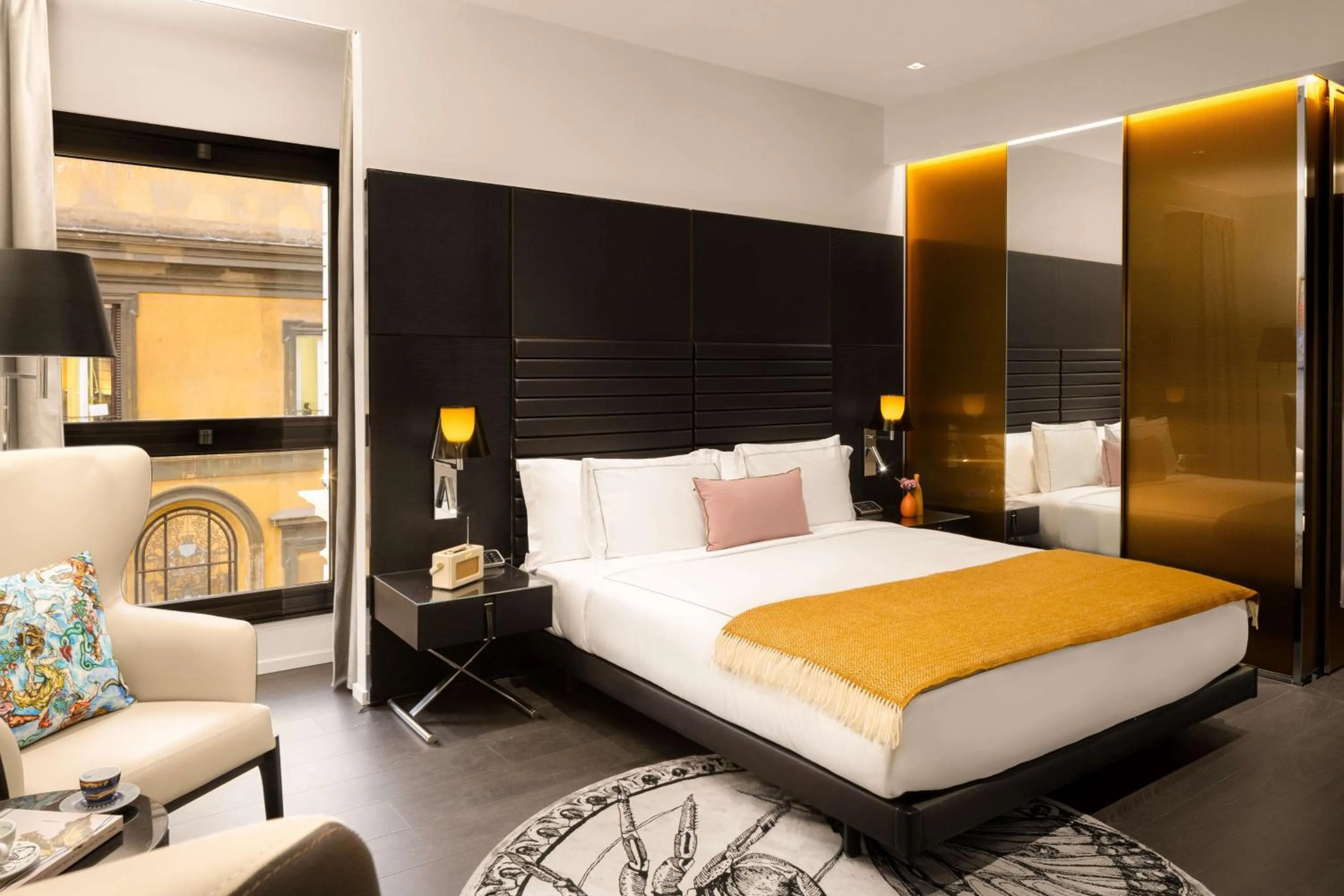 Bedroom, Bed in art'otel Rome Piazza Sallustio, Powered by Radisson Hotels