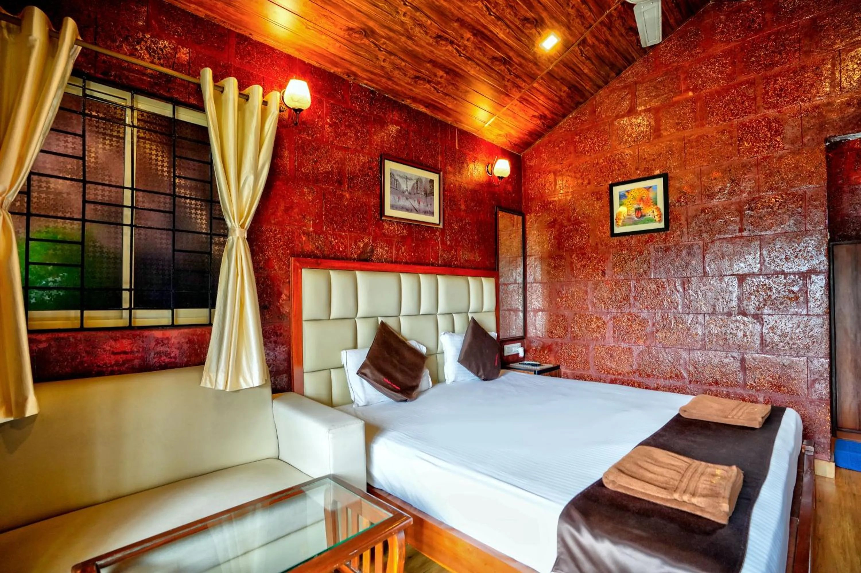 Bed in Rofinos Cottages