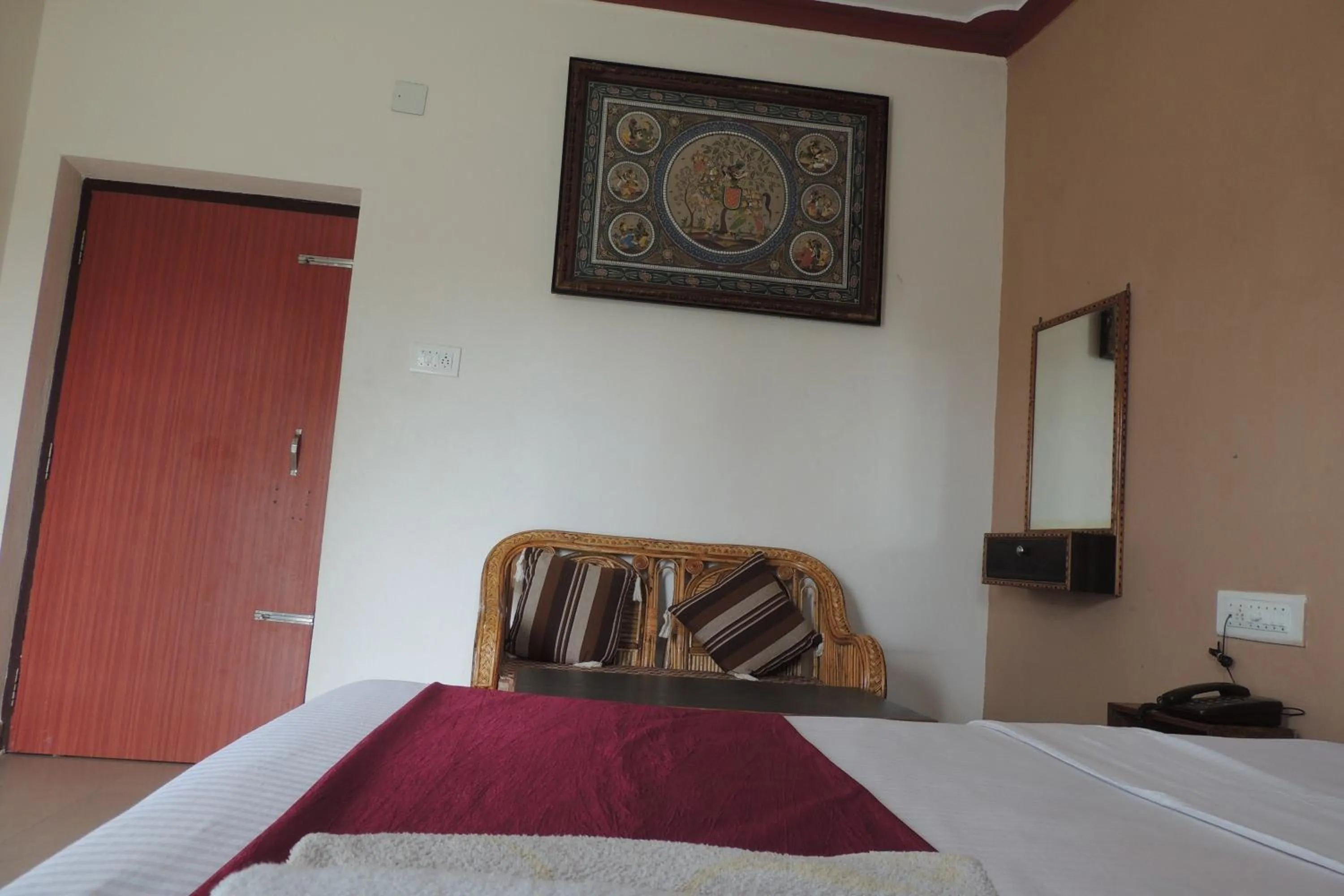 Decorative detail, Bed in Surya Inn