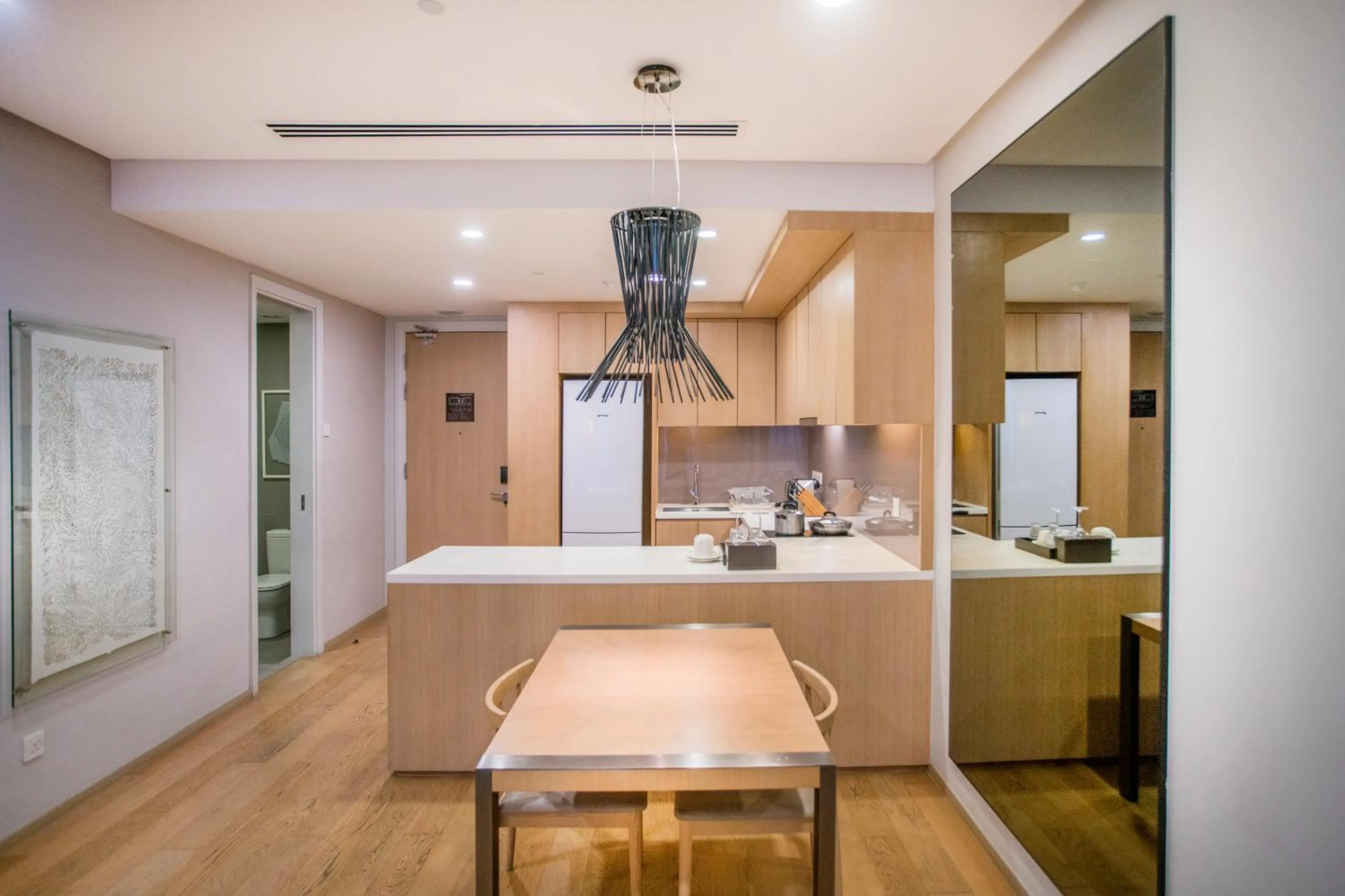 Kitchen or kitchenette in 188 Suites with Washer and Bathtub near KLCC Kula Lumpur