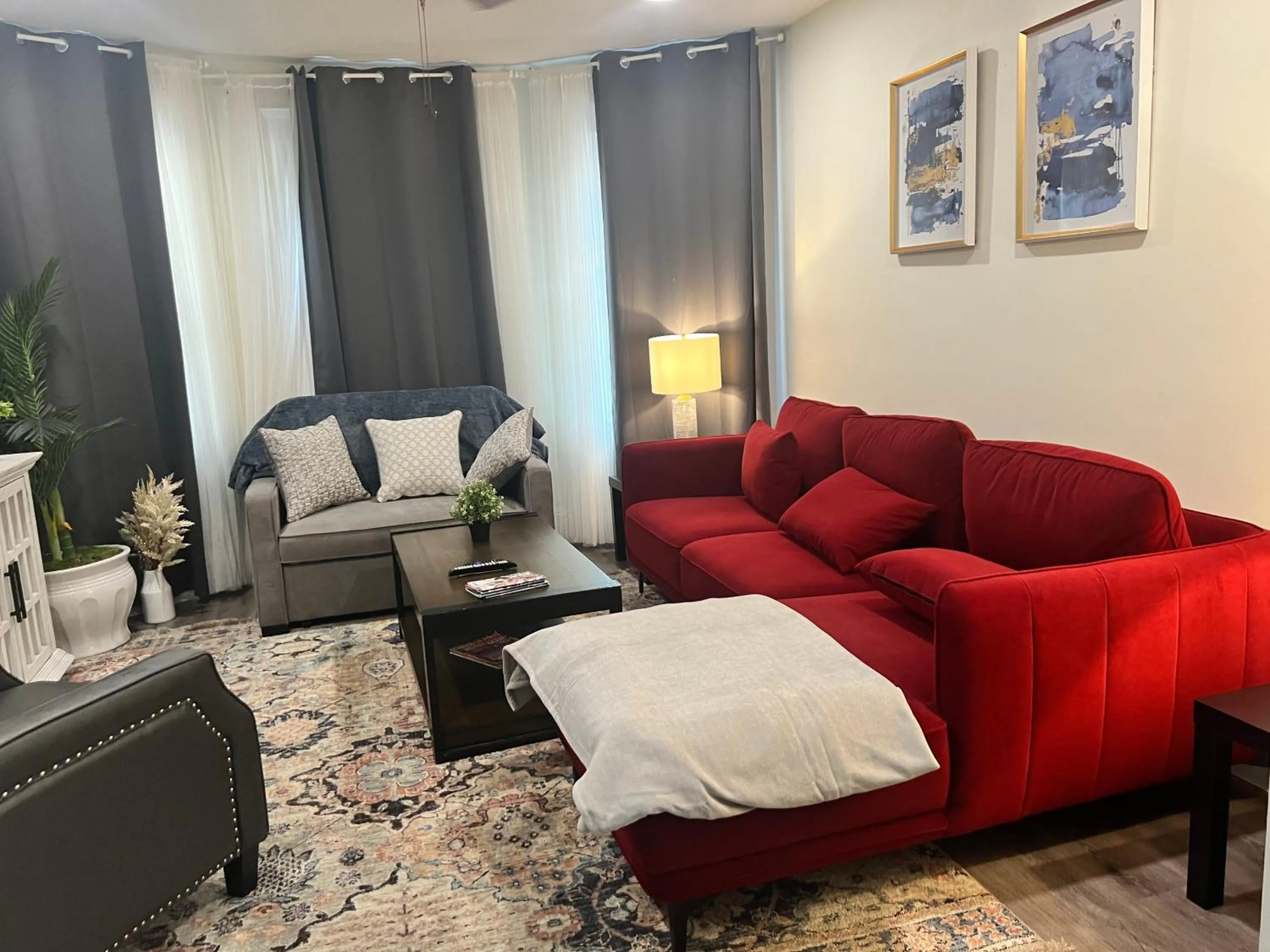 Living room in Roslindale village condos