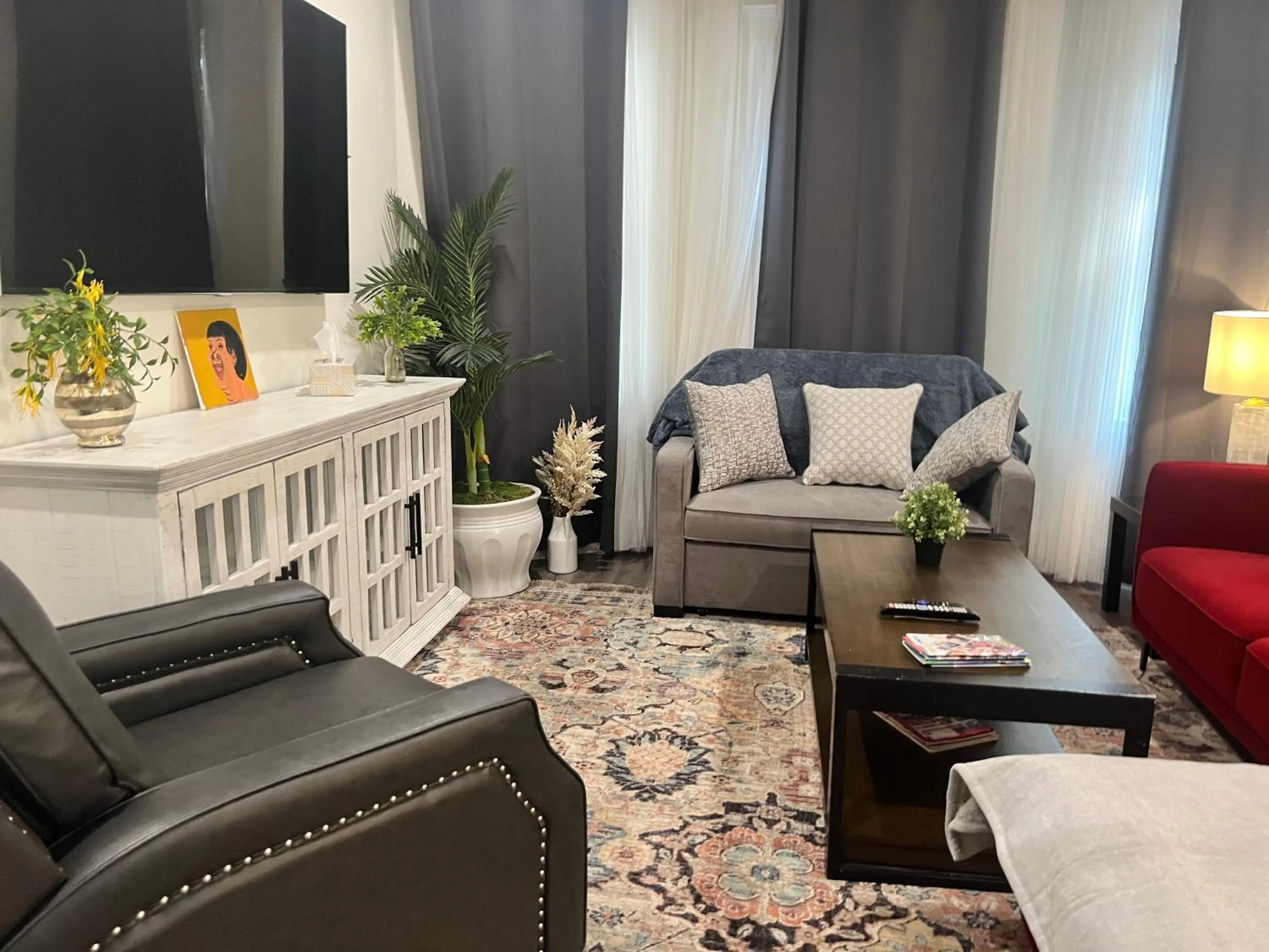 Living room in Roslindale village condos