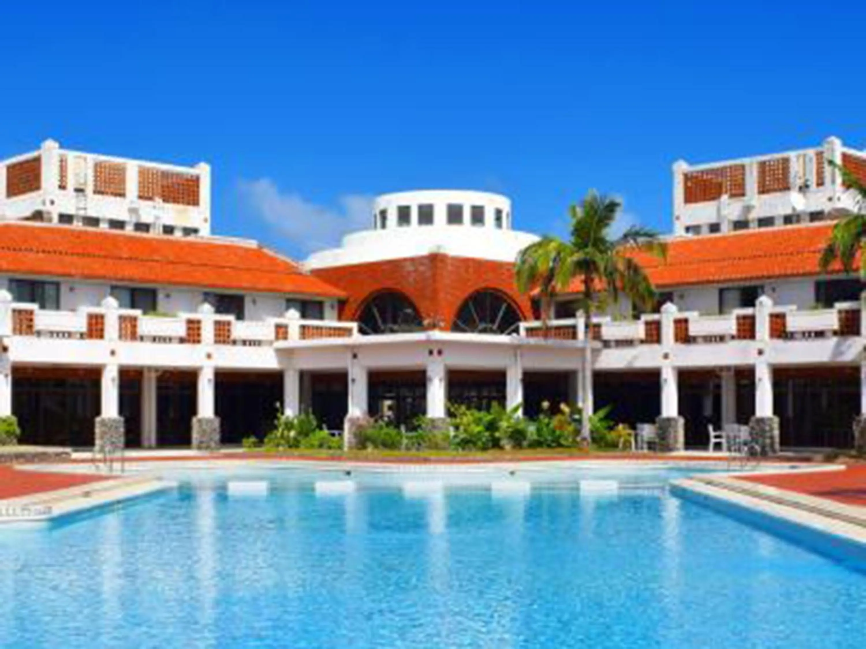 Pool view in Watermark Hotel Okinawa Kume Island