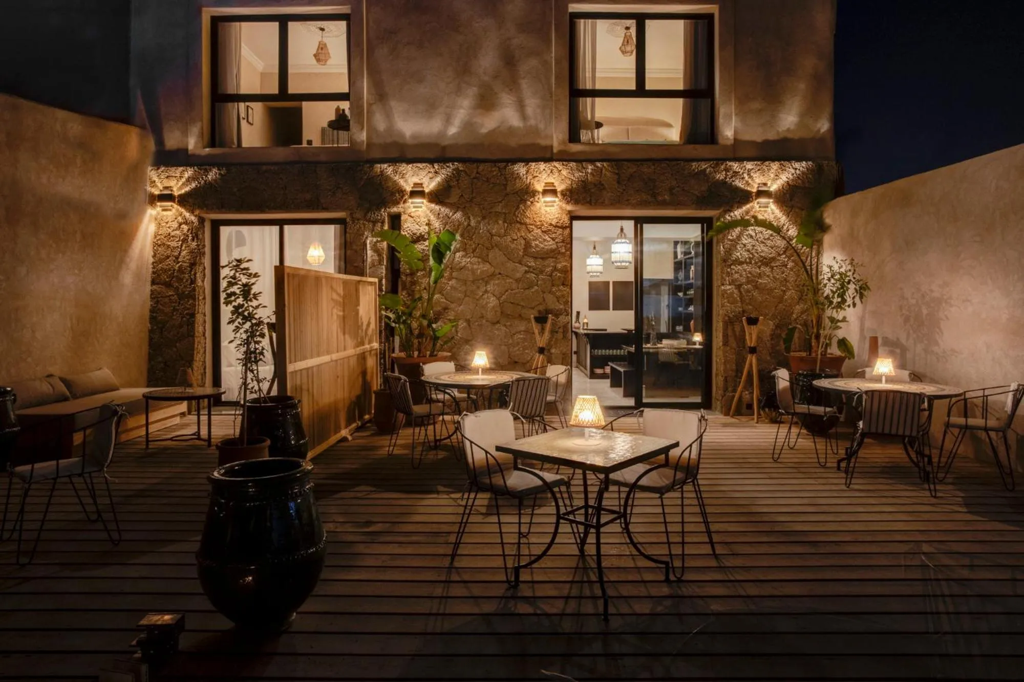 Patio in Hôtel Oasis Dakhla