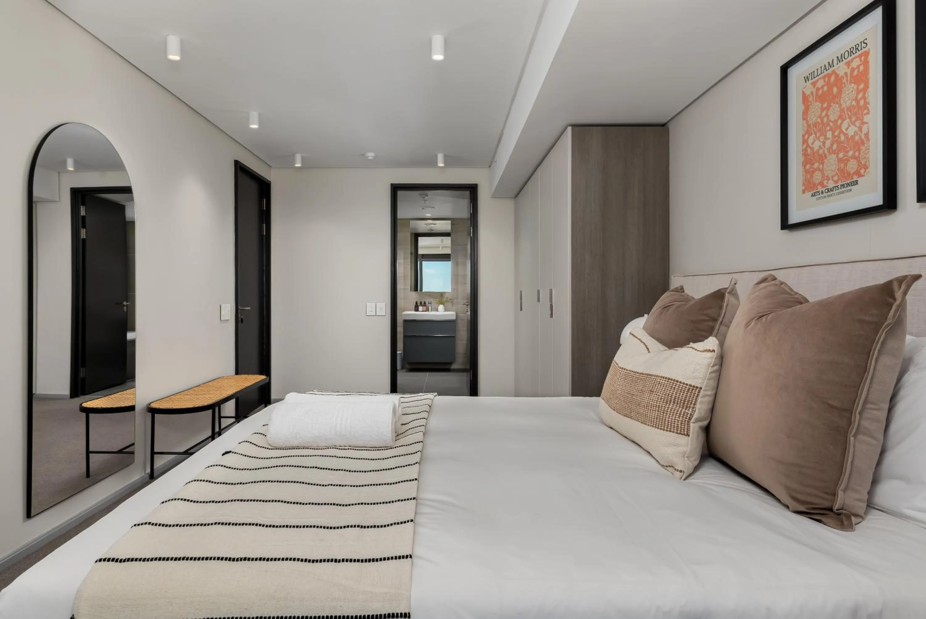 Bed in 117 on Strand Luxury Apartments