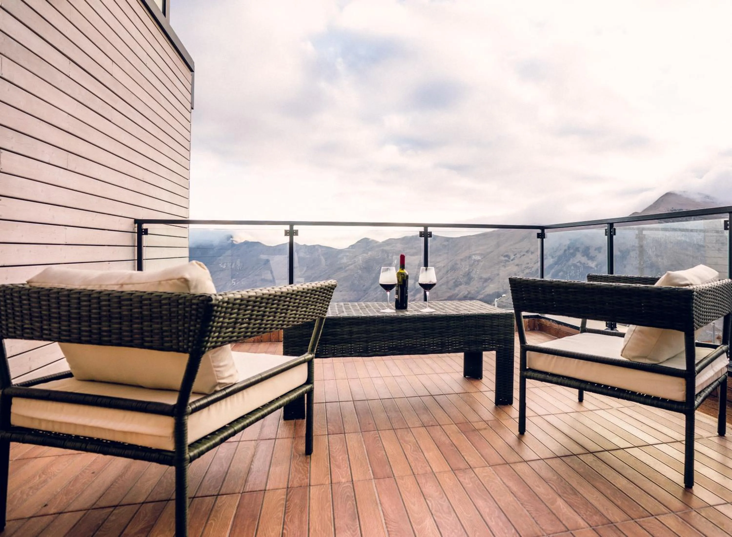 Balcony/Terrace in Ati Ambavi Botique Hotel Gudauri