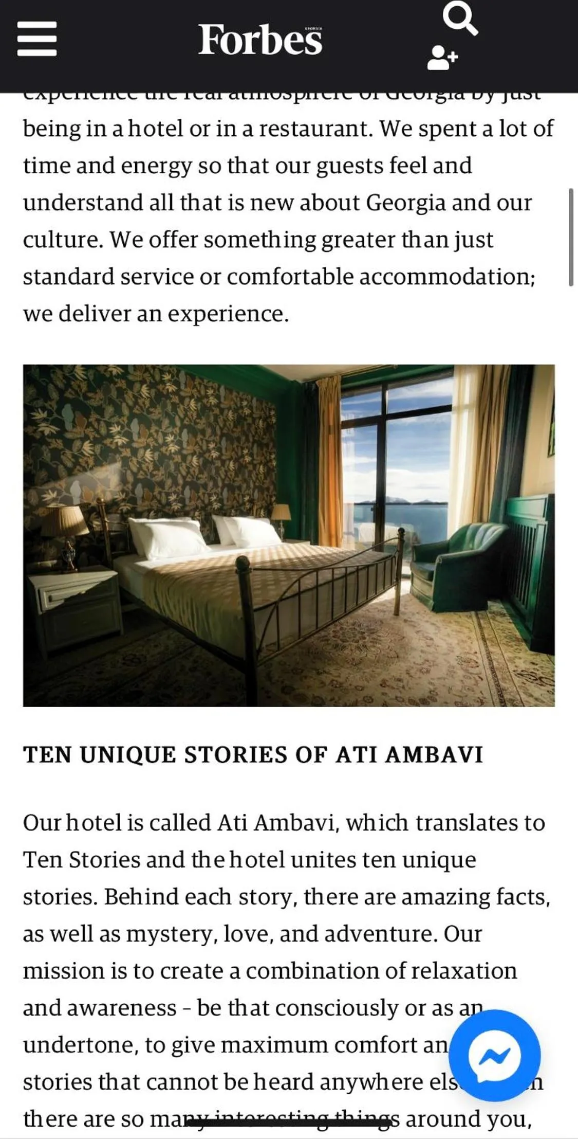 Text overlay in Ati Ambavi Botique Hotel Gudauri