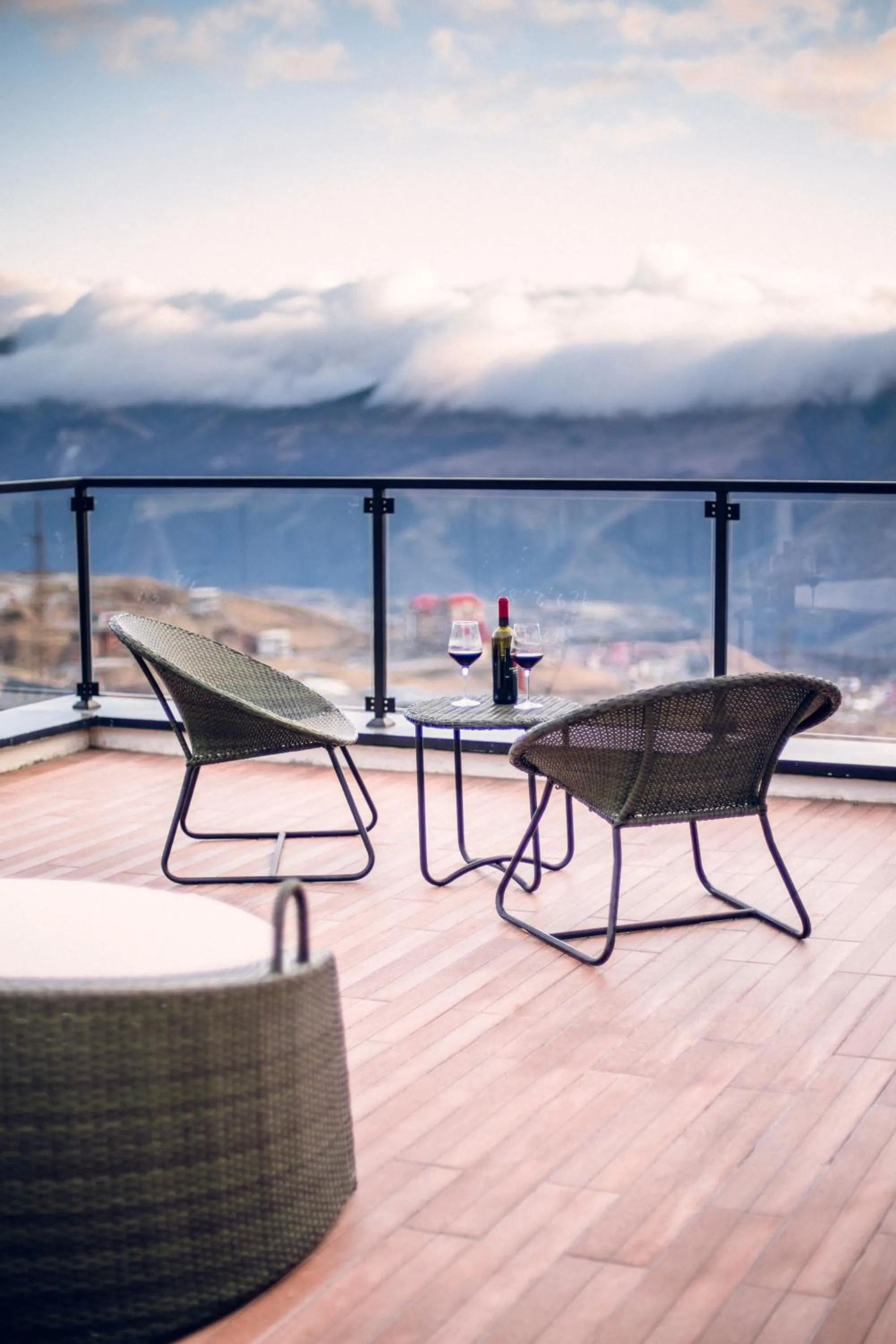 Balcony/Terrace in Ati Ambavi Botique Hotel Gudauri